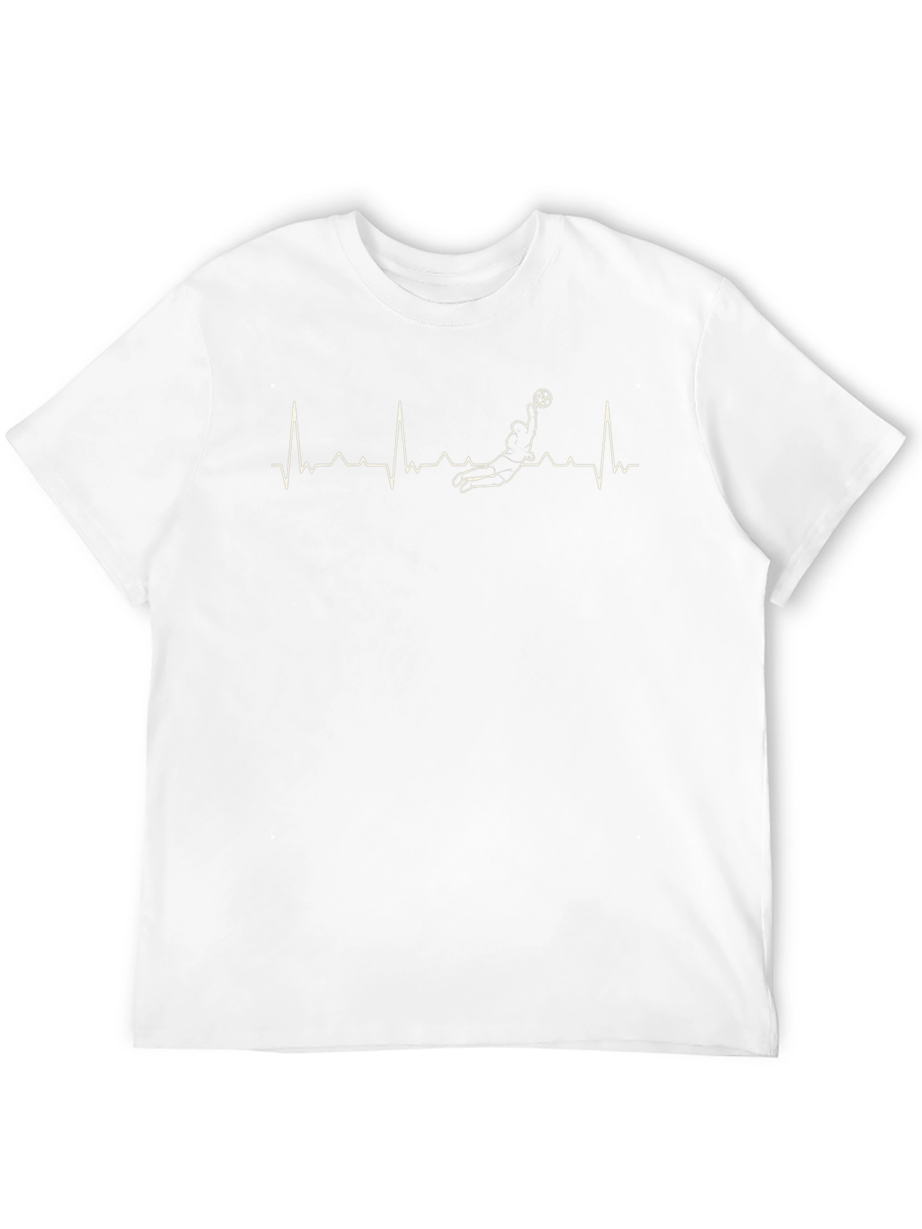 Black Soccer Heartbeat T-Shirt view 12