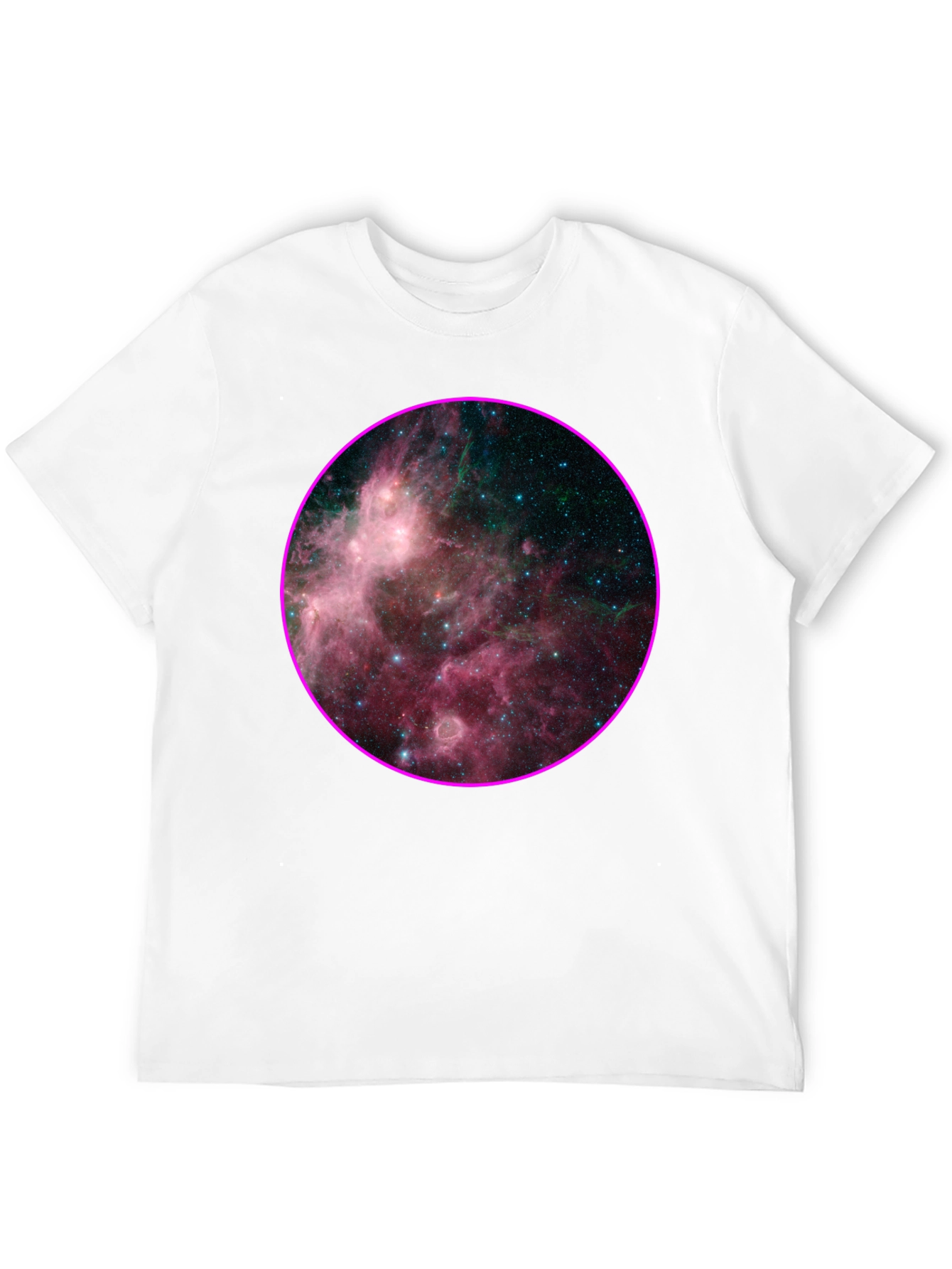 Black Nebula Galaxy Print Black T-Shirt view 12