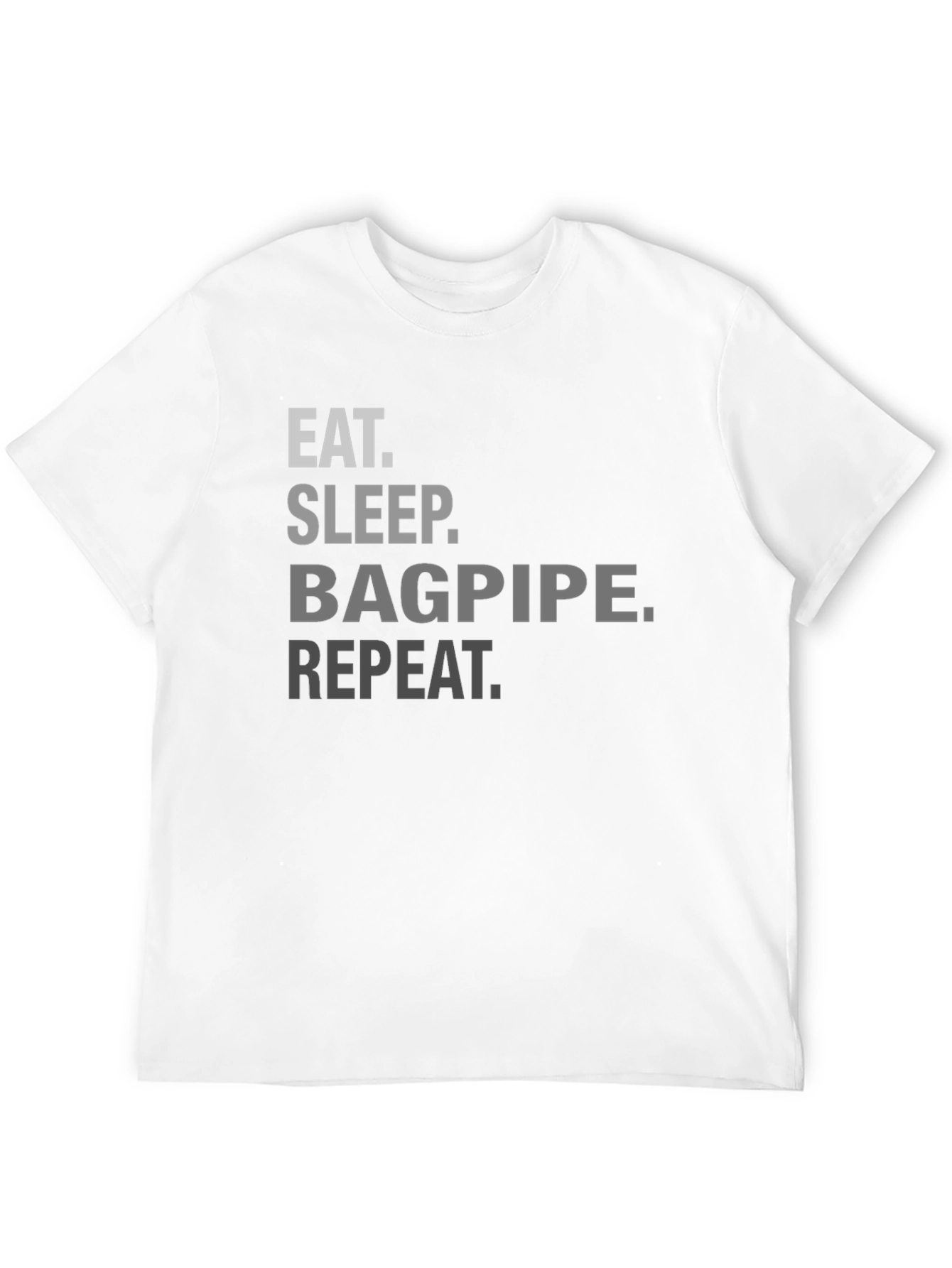 Black Eat Sleep Bagpipe Repeat Black T-Shirt view 12