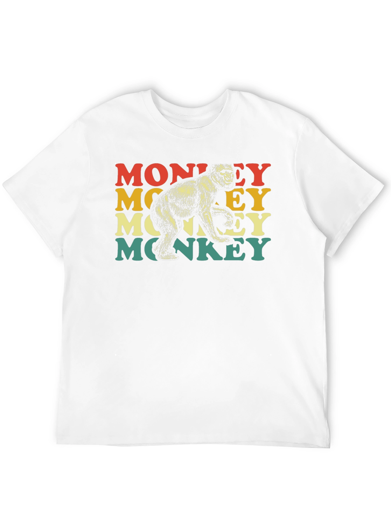 Black Retro Monkey T-Shirt - Cool Animal Graphic Tee view 12