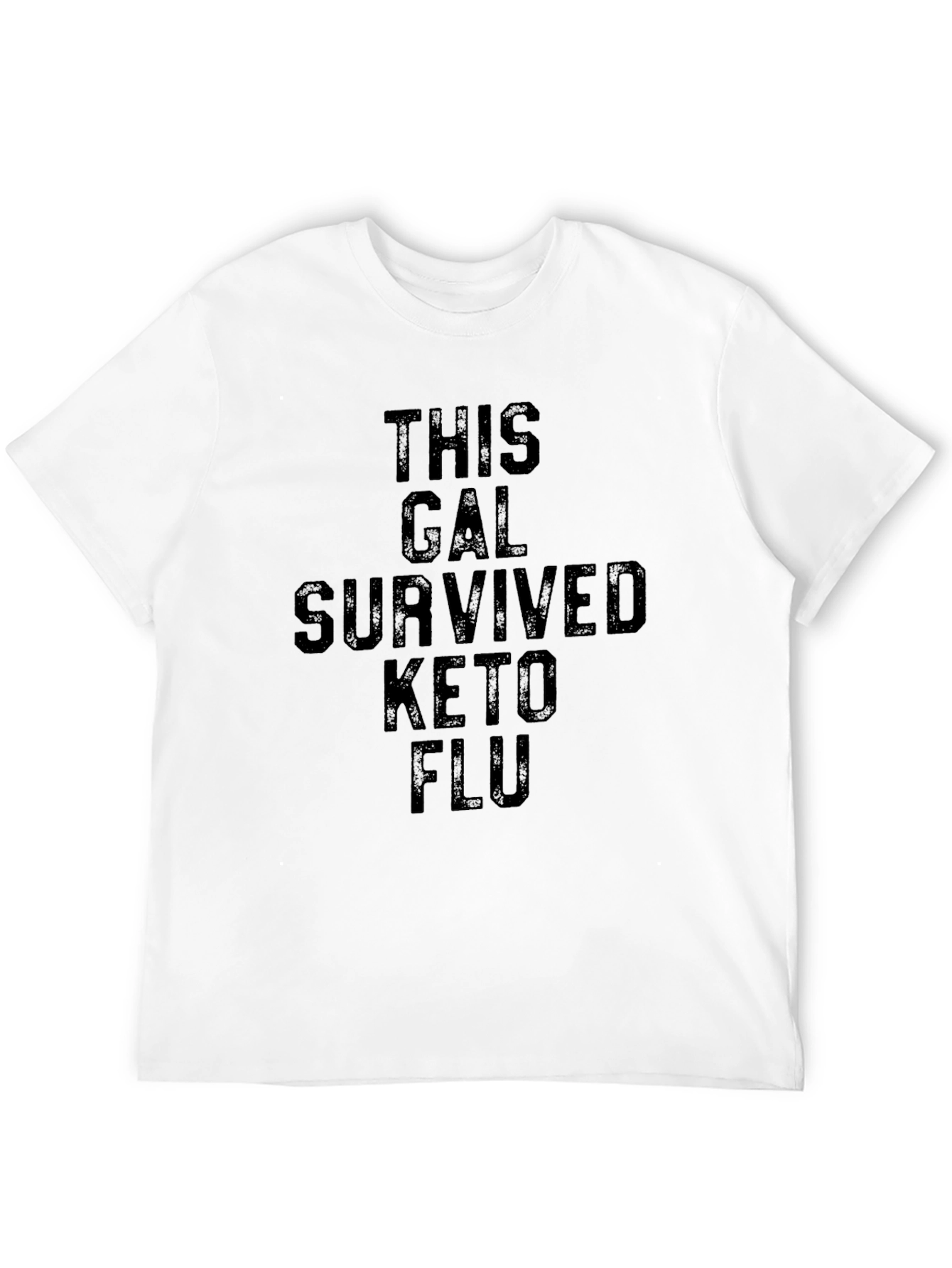 Keto Flu Survivor Black Graphic T-Shirt - 12