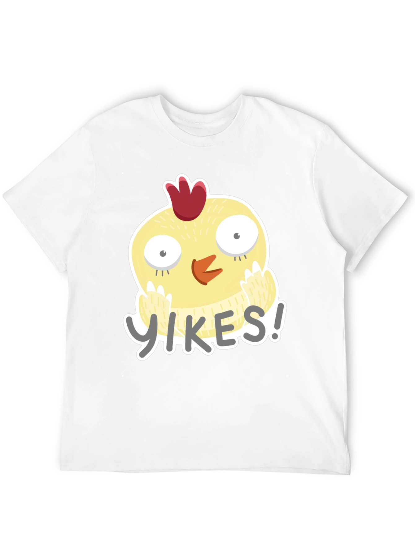 Black Yikes Chicken Graphic Tee - Black Cotton T-Shirt view 12