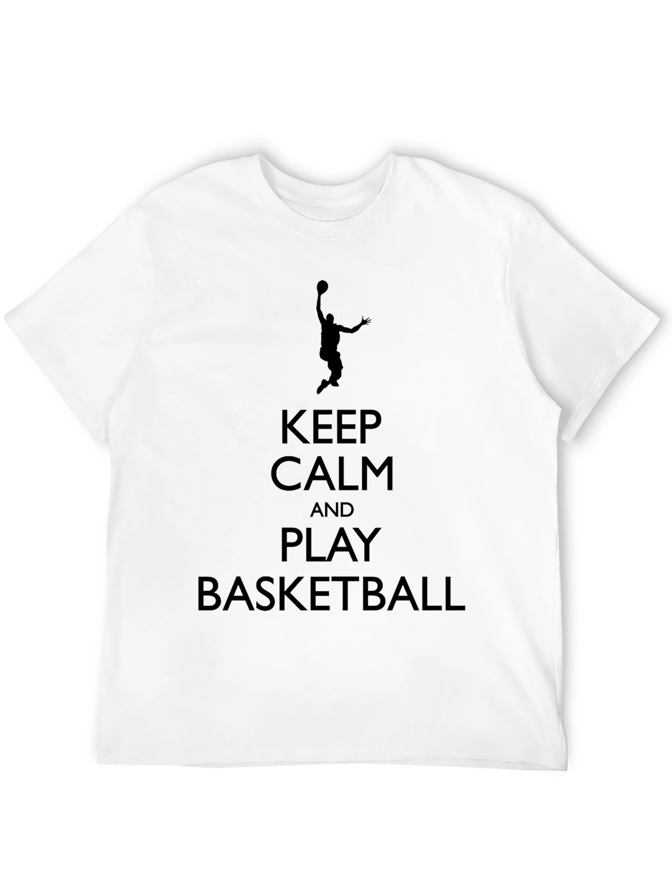 Black Keep Calm Basketball Player Graphic Tee view 12