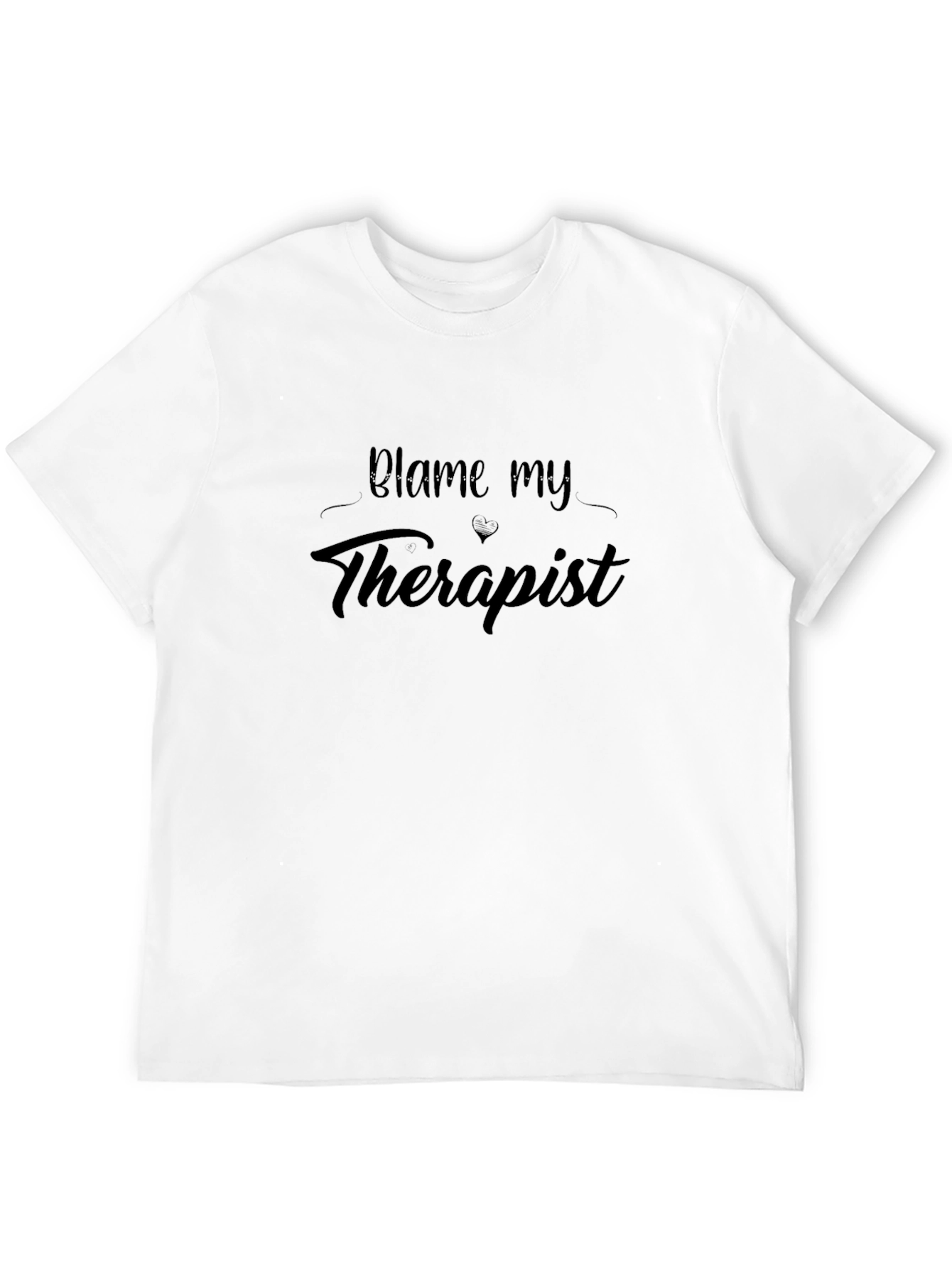 Black Blame My Therapist Black T-Shirt view 12