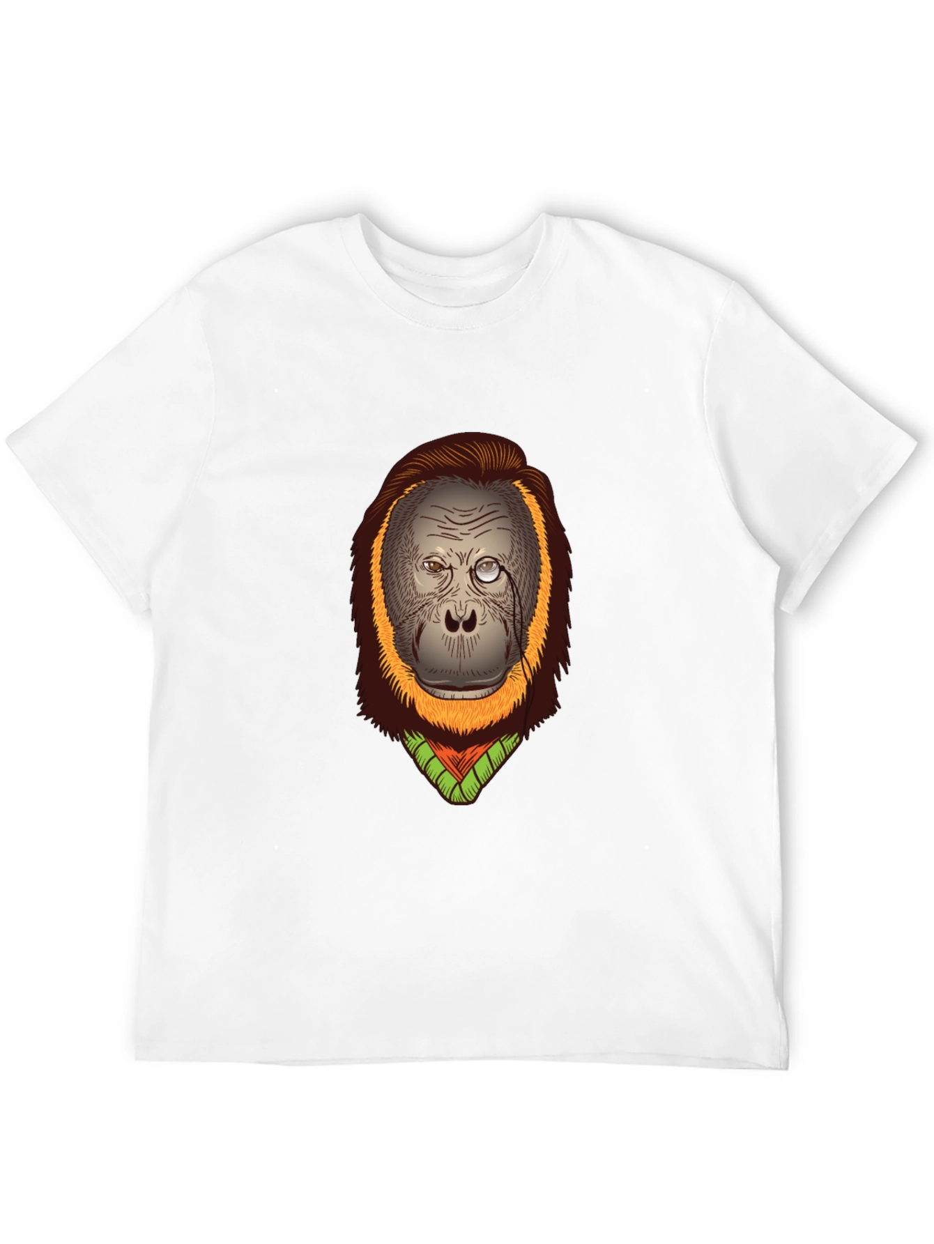 Black Orangutan T-Shirt: Gentleman Monkey Design view 12