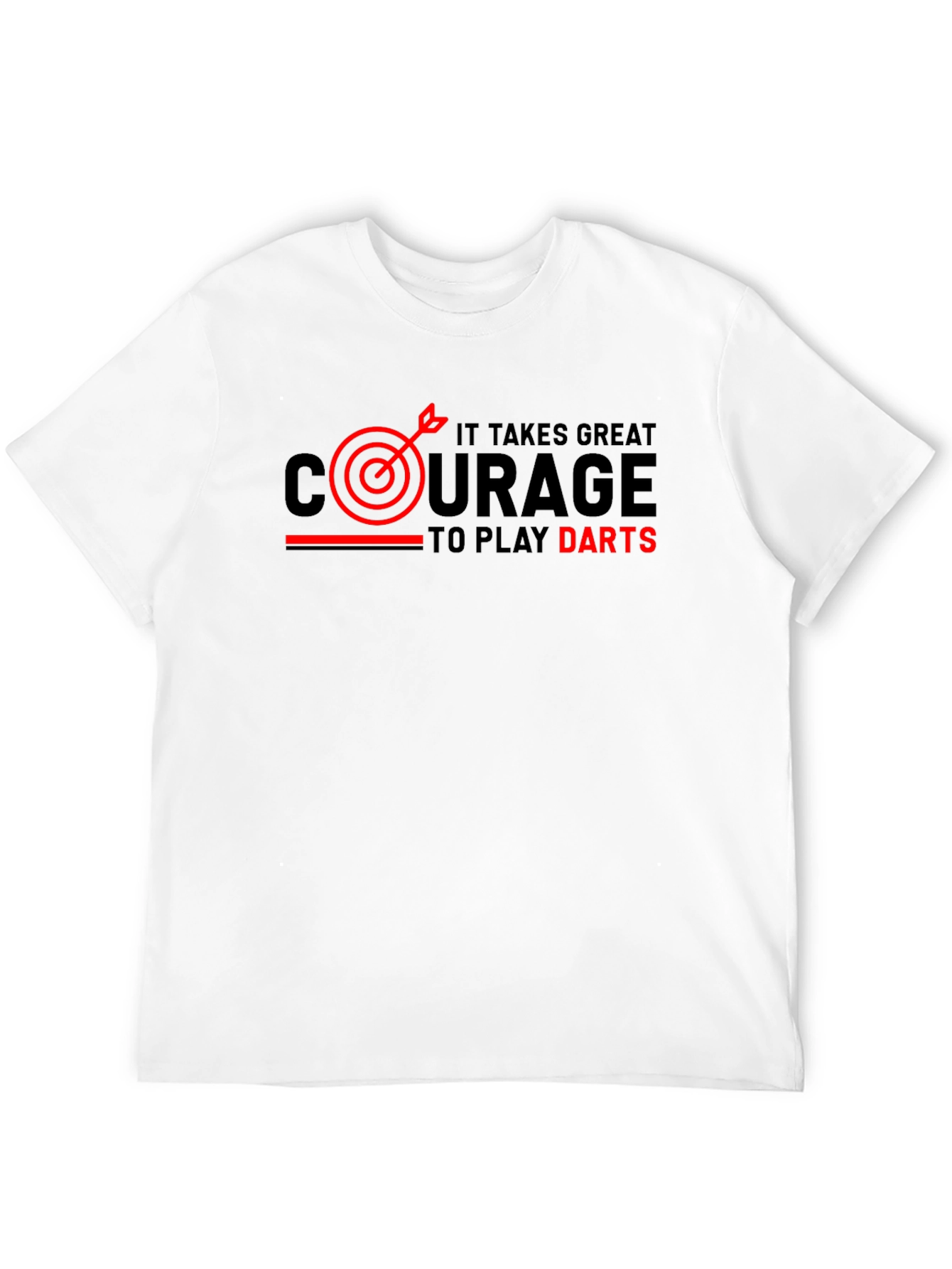 Black Courage to Play Darts Graphic Tee view 12