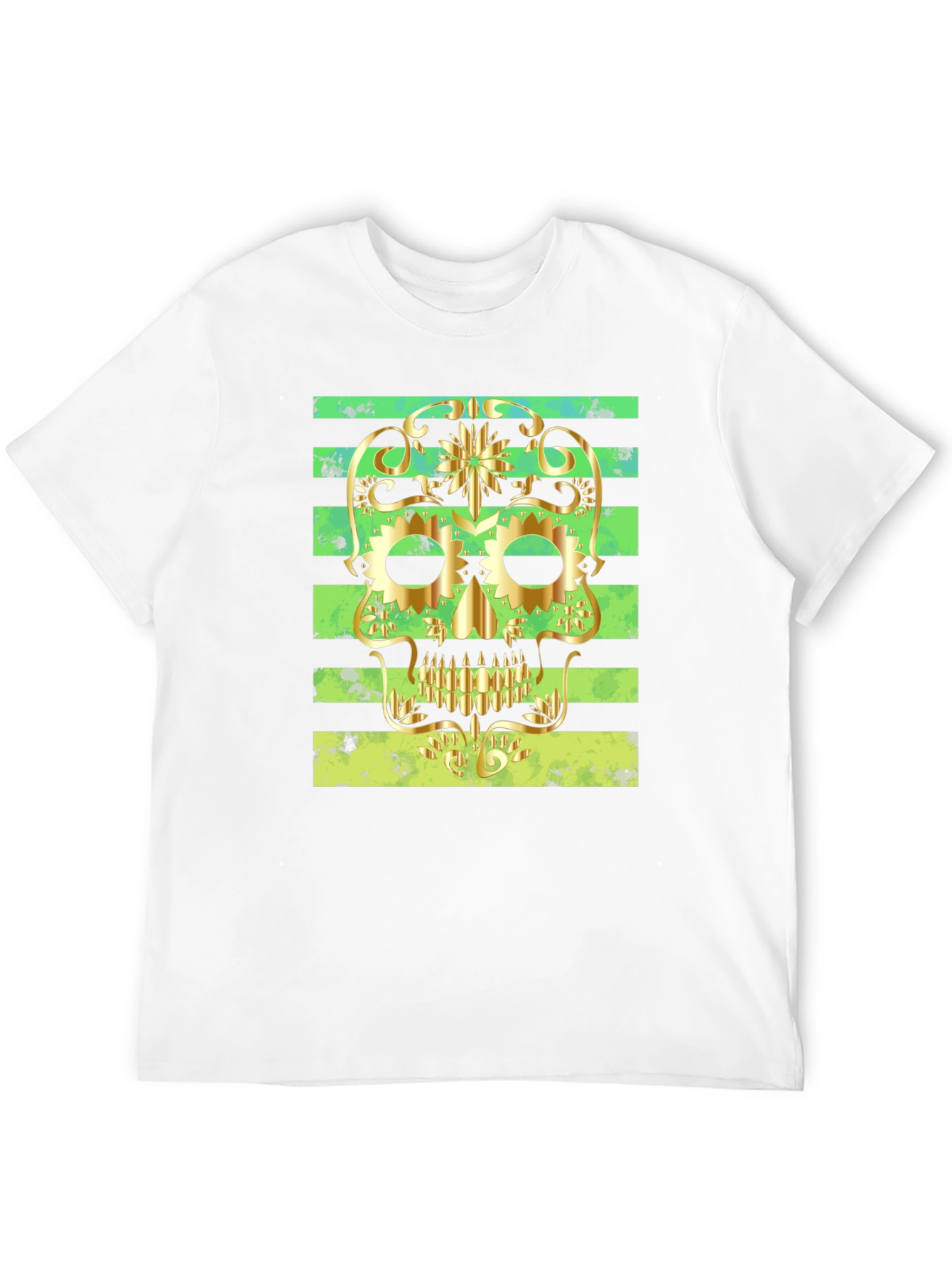 Black Skull Gold Print Tee view 12