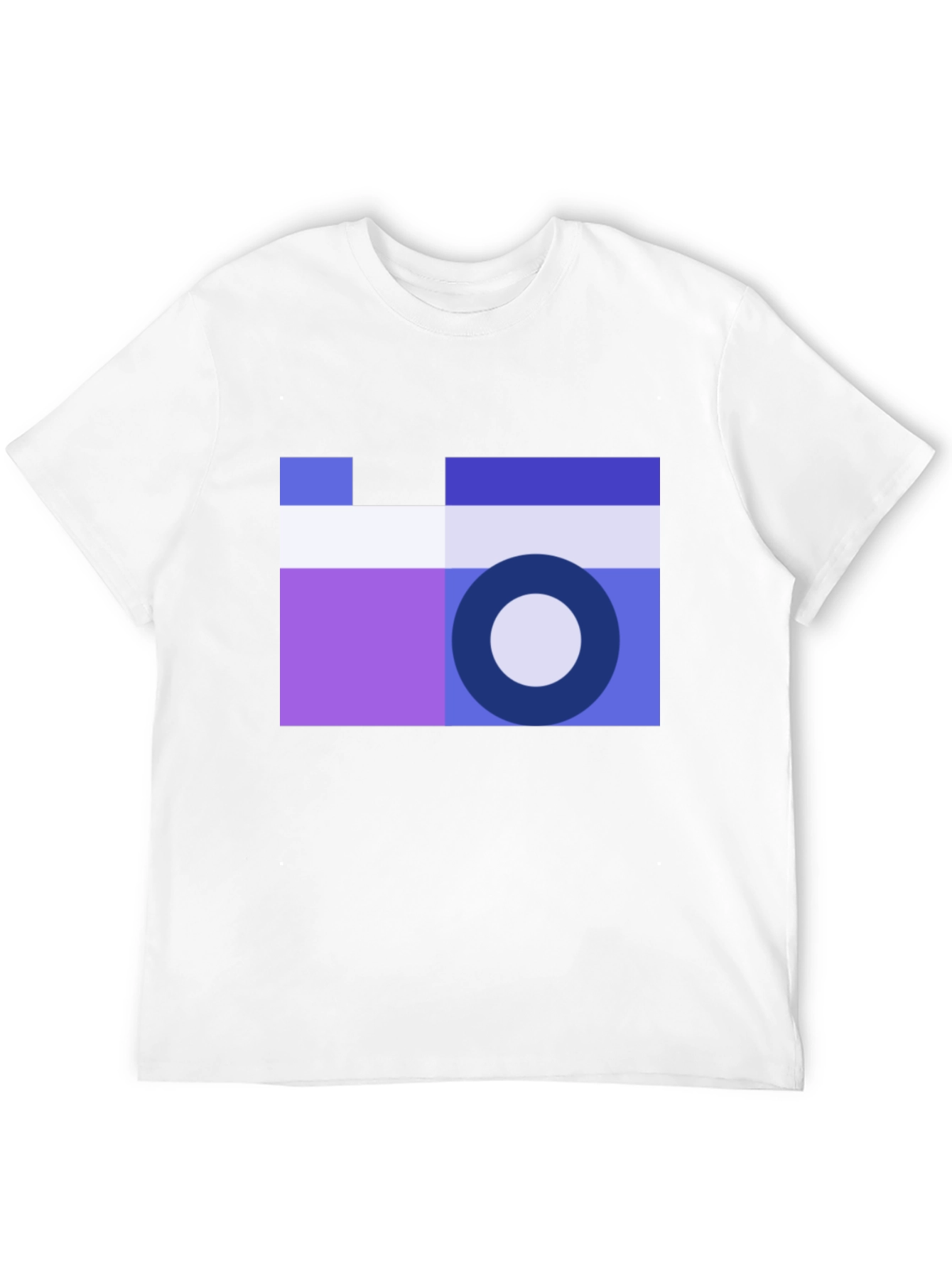 Black Geometric Camera Graphic Tee - Cool Minimalist Design view 12