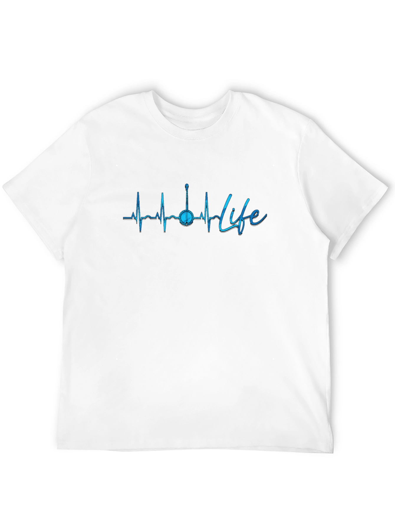 Black Banjo Life Heartbeat T-Shirt - Music Lover Tee view 12