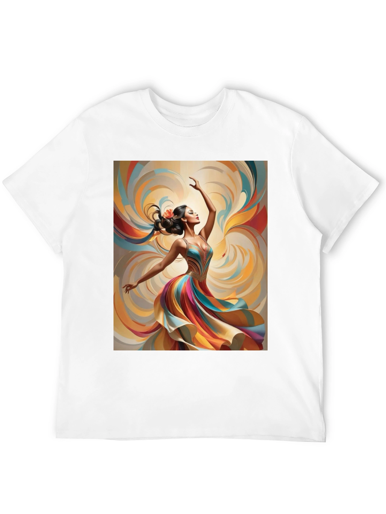 Black Artistic Dancer Graphic Tee - Vibrant Design view 12
