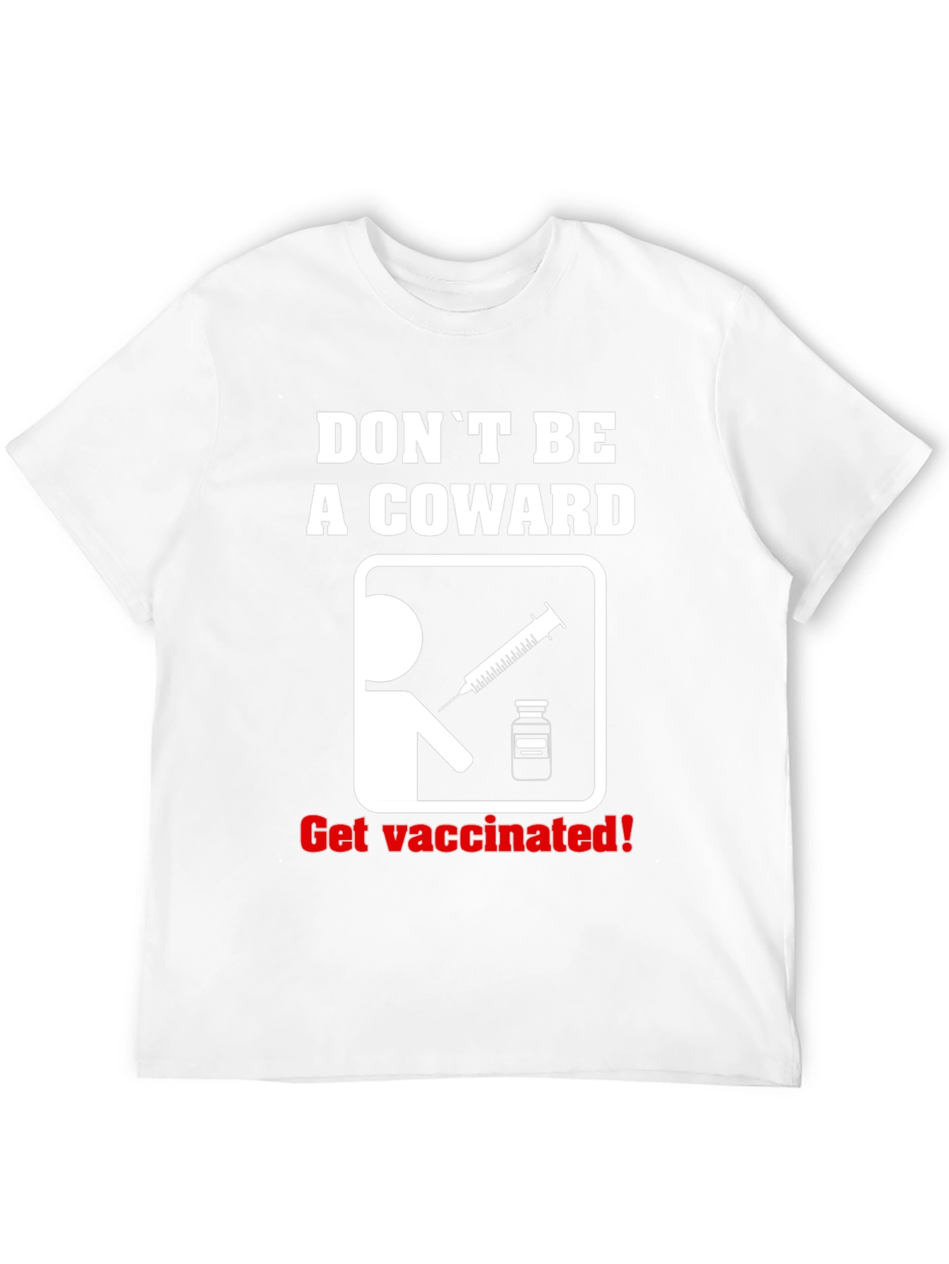 Black Don't Be A Coward Get Vaccinated T-Shirt view 12