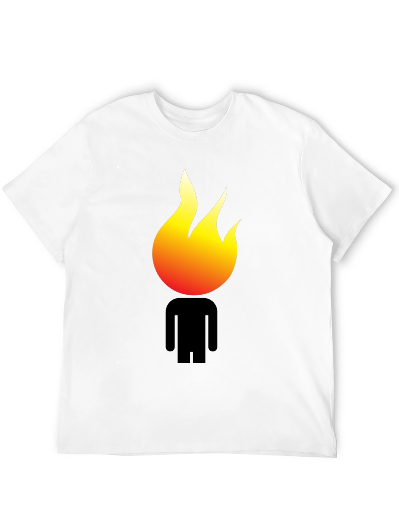 Black Flame Head Graphic Black T-Shirt view 12