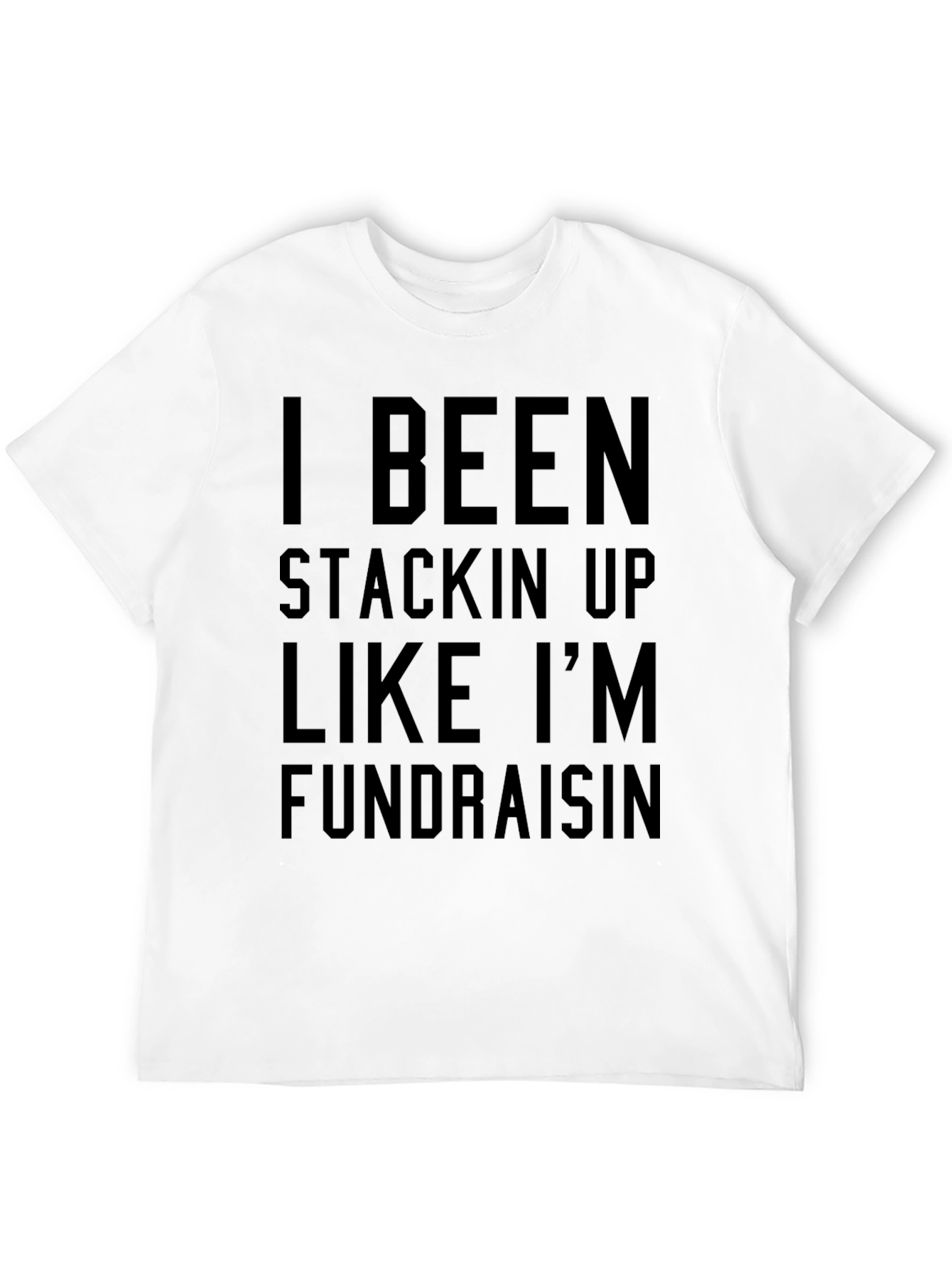 Black Stackin' Up Fundraising Men's Black T-Shirt view 12