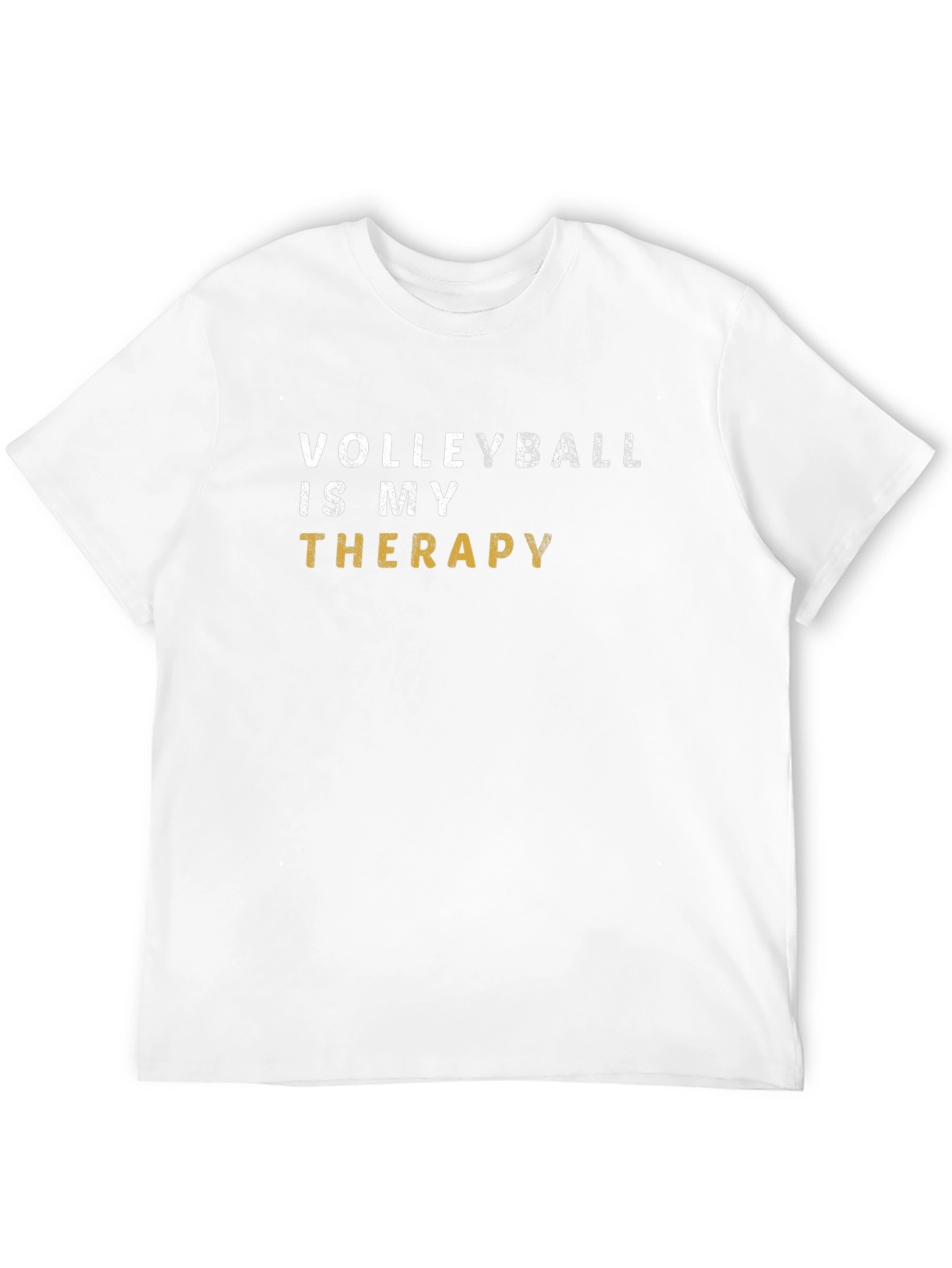 Black Volleyball Is My Therapy Graphic T-Shirt view 12