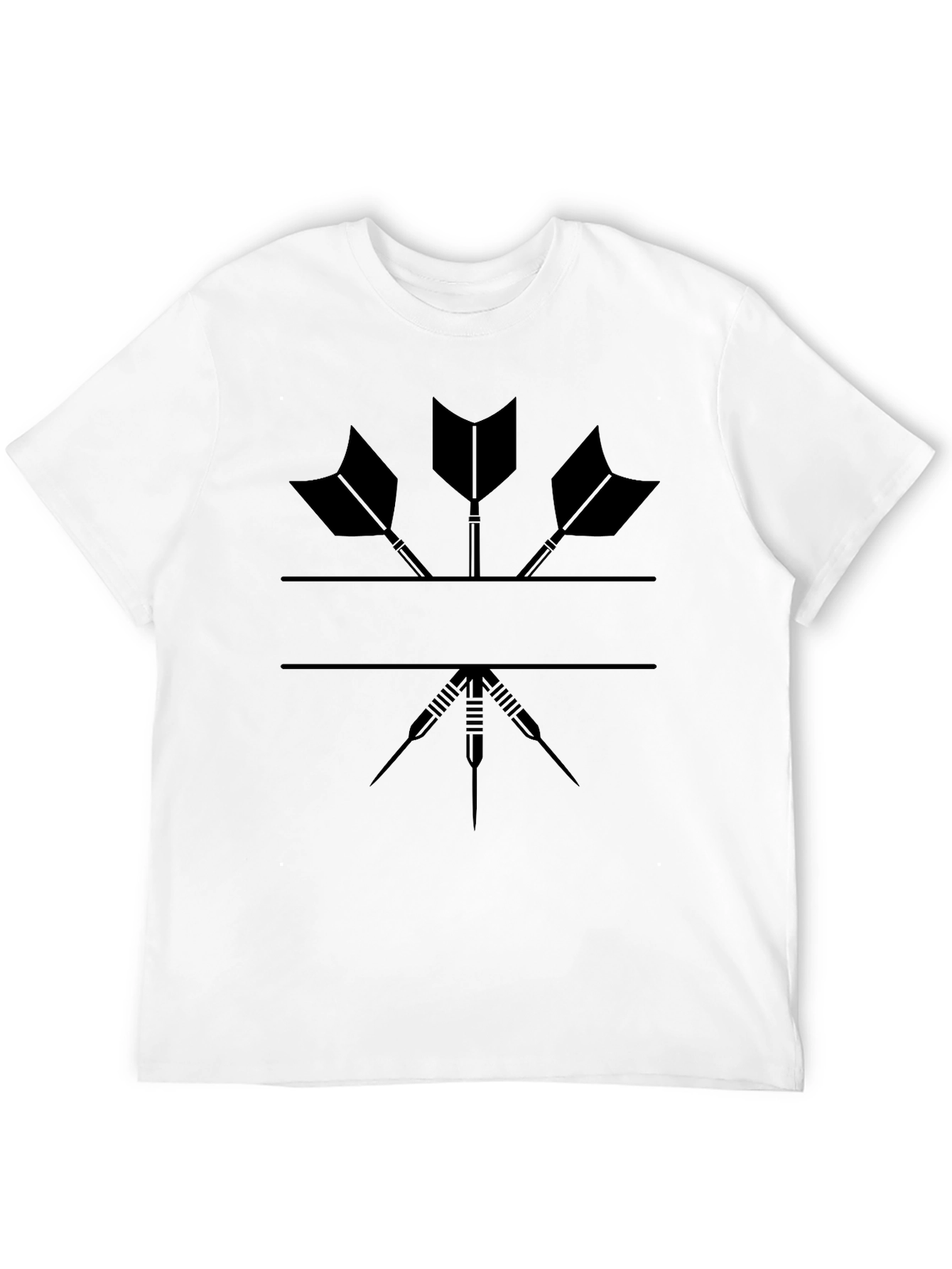 Black Darts Graphic T-Shirt - Cool Black Tee for Dart Players view 12