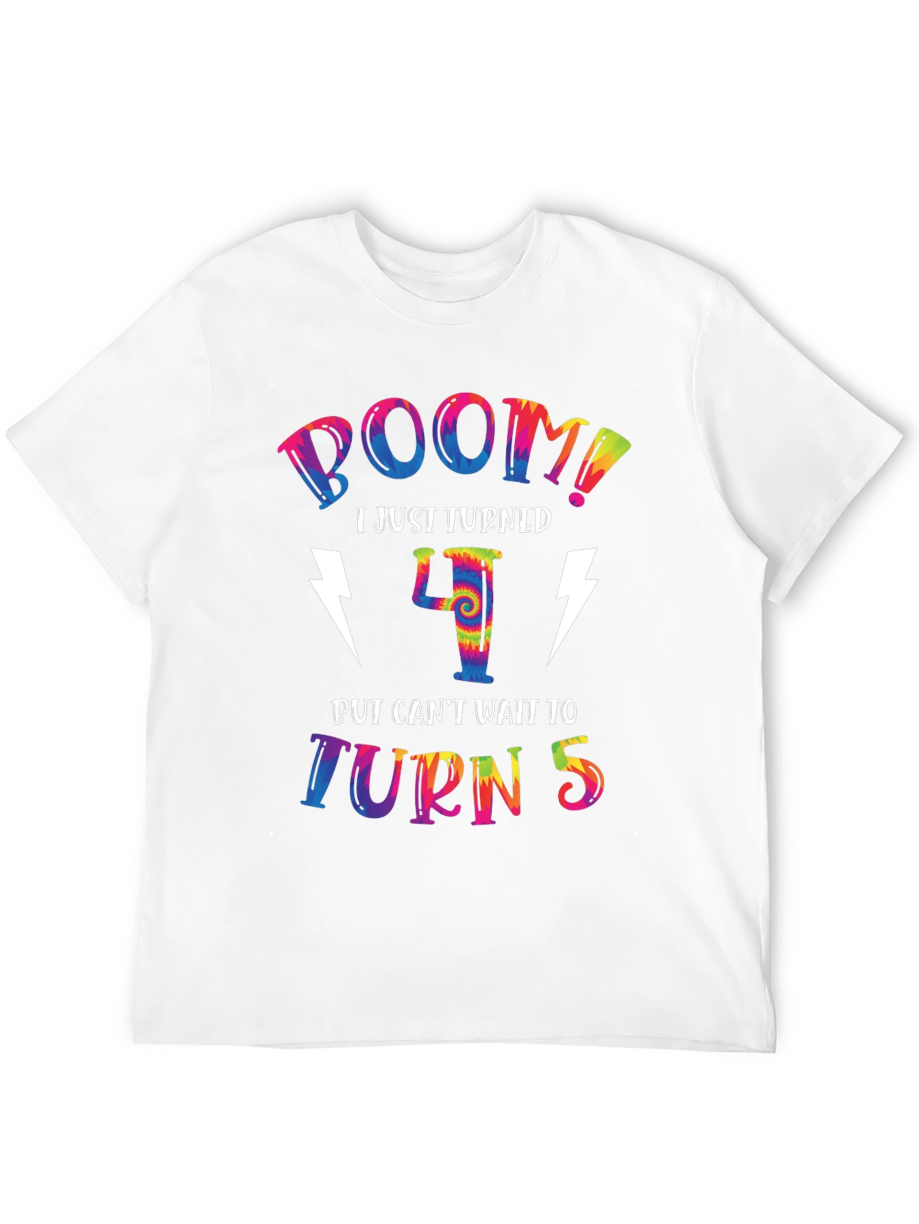 Black Boom! I Just Turned 4 T-Shirt view 12