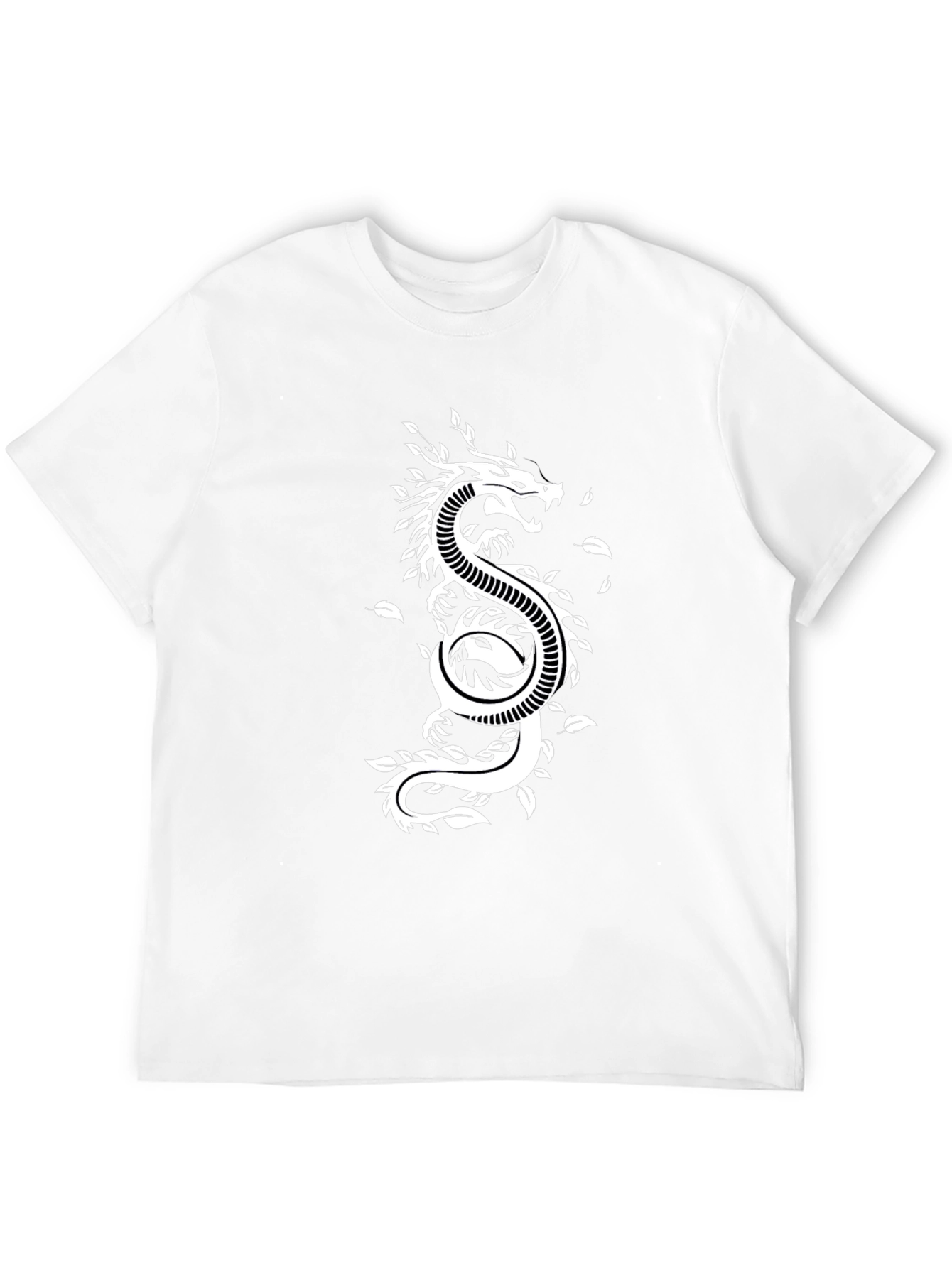 Black Dragon Yin Yang Graphic Tee - Black Cotton Blend view 12