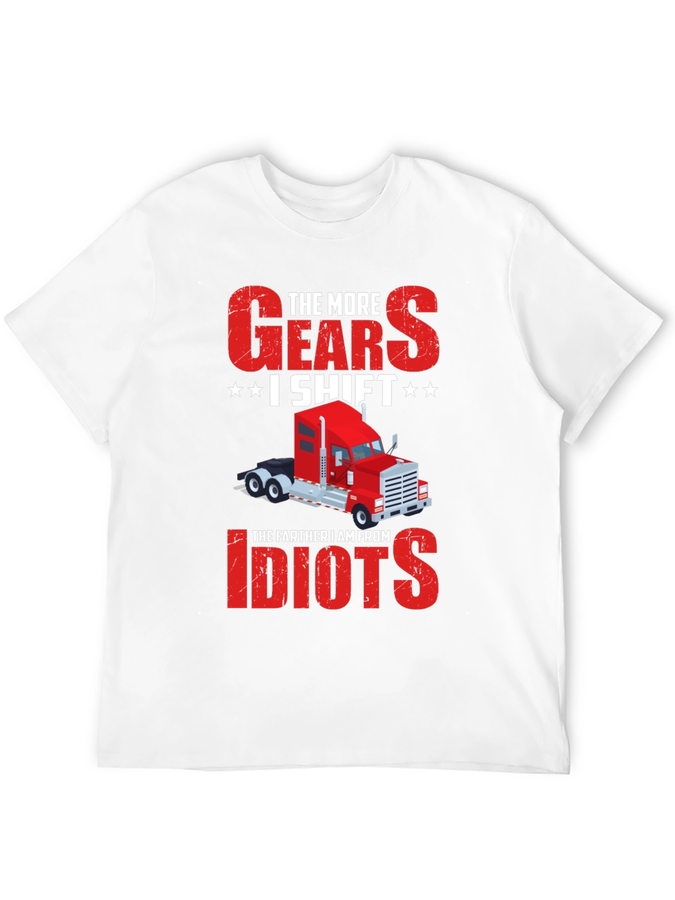 Black Trucker's Gears T-Shirt - Funny Truck Driver Gift view 12