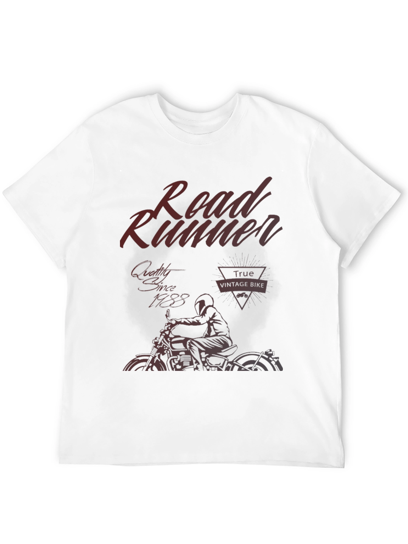 Black Road Runner Vintage Bike T-Shirt - Black view 12