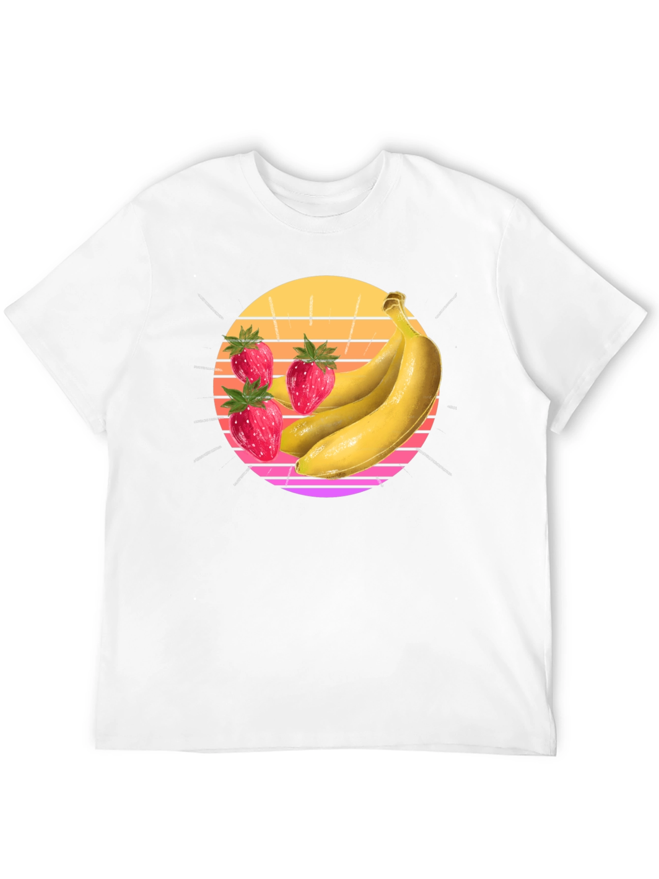 Black Strawberry Banana Sunset Graphic Tee view 12