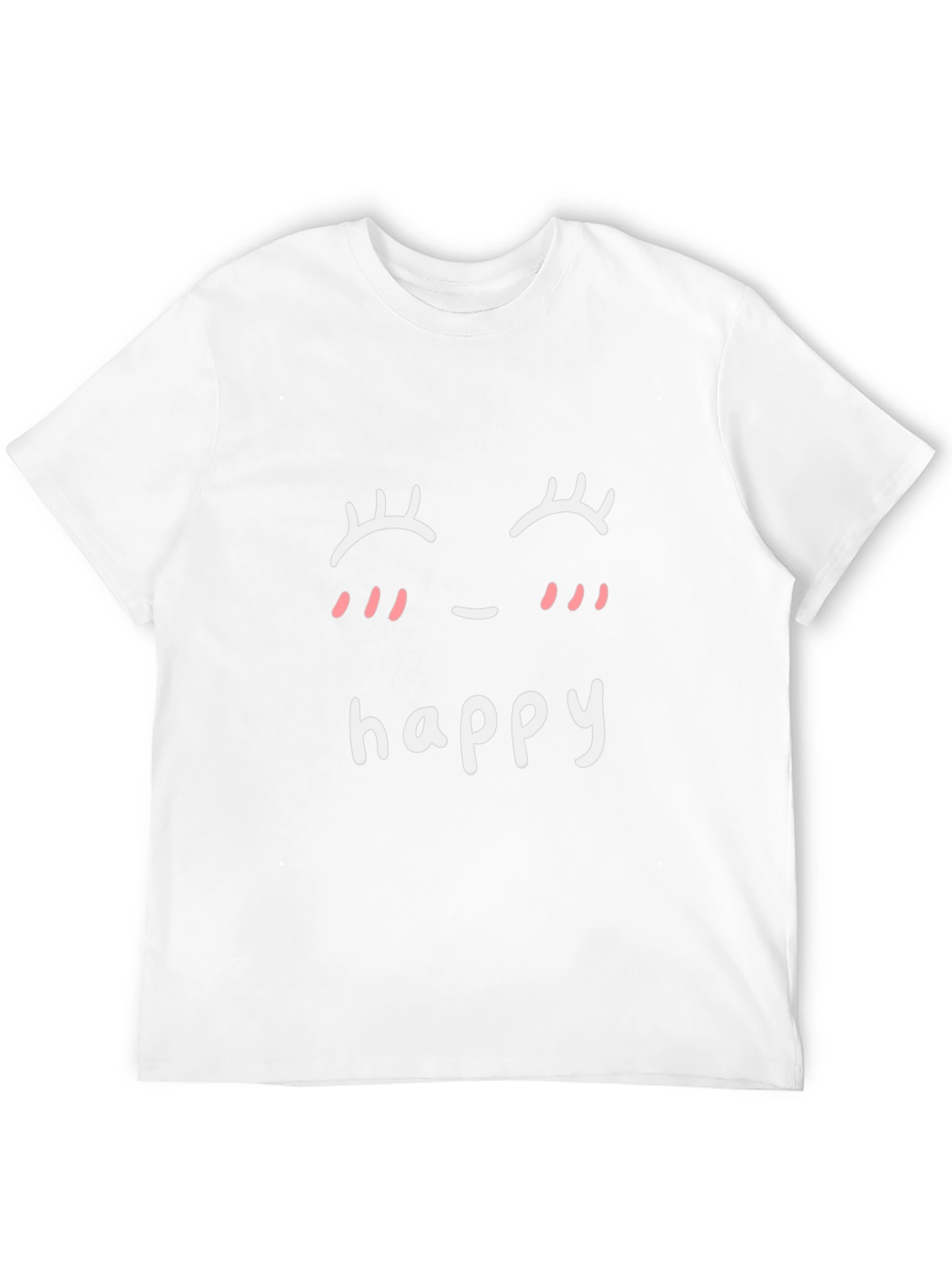 Black Cute Happy Face Graphic T-Shirt view 12