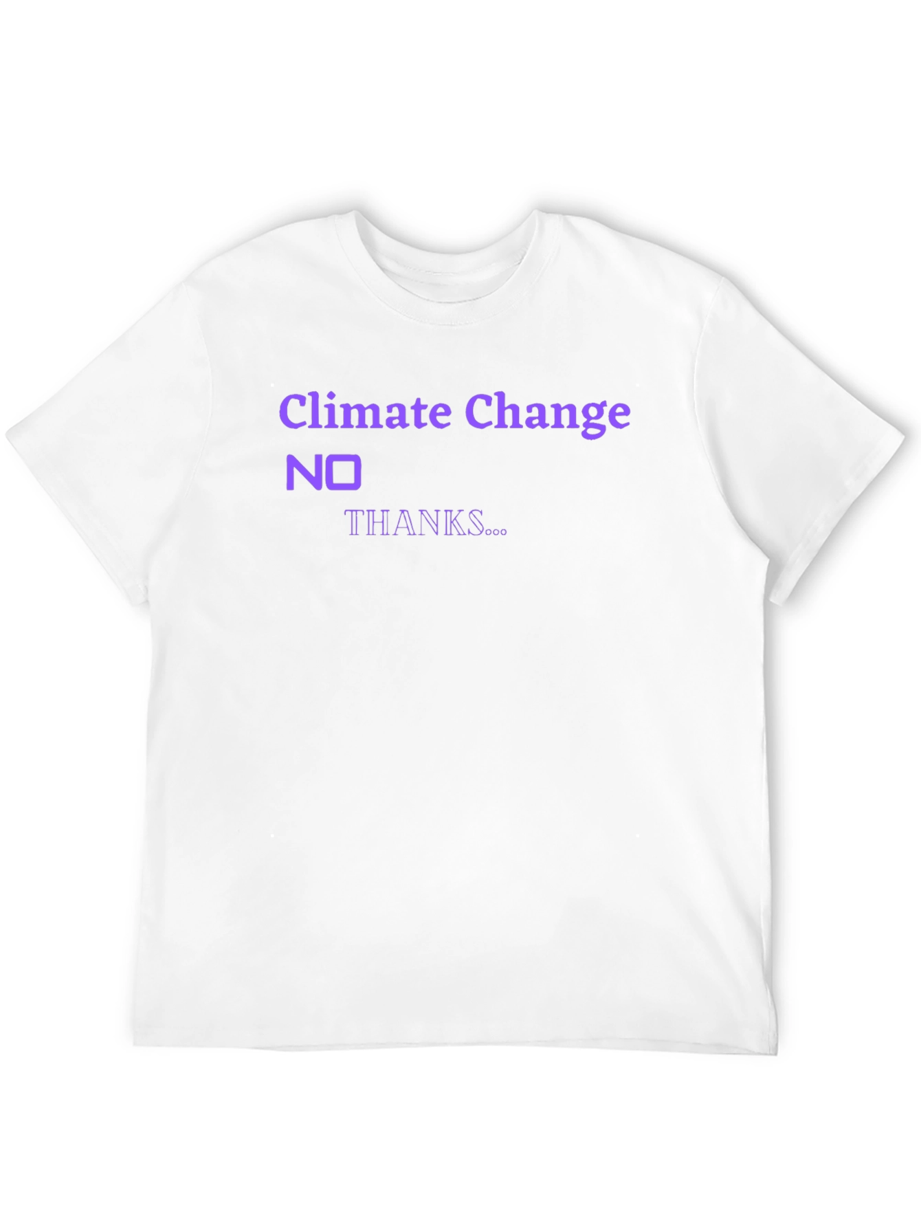 Black Climate Change 'No Thanks' Graphic T-Shirt view 12