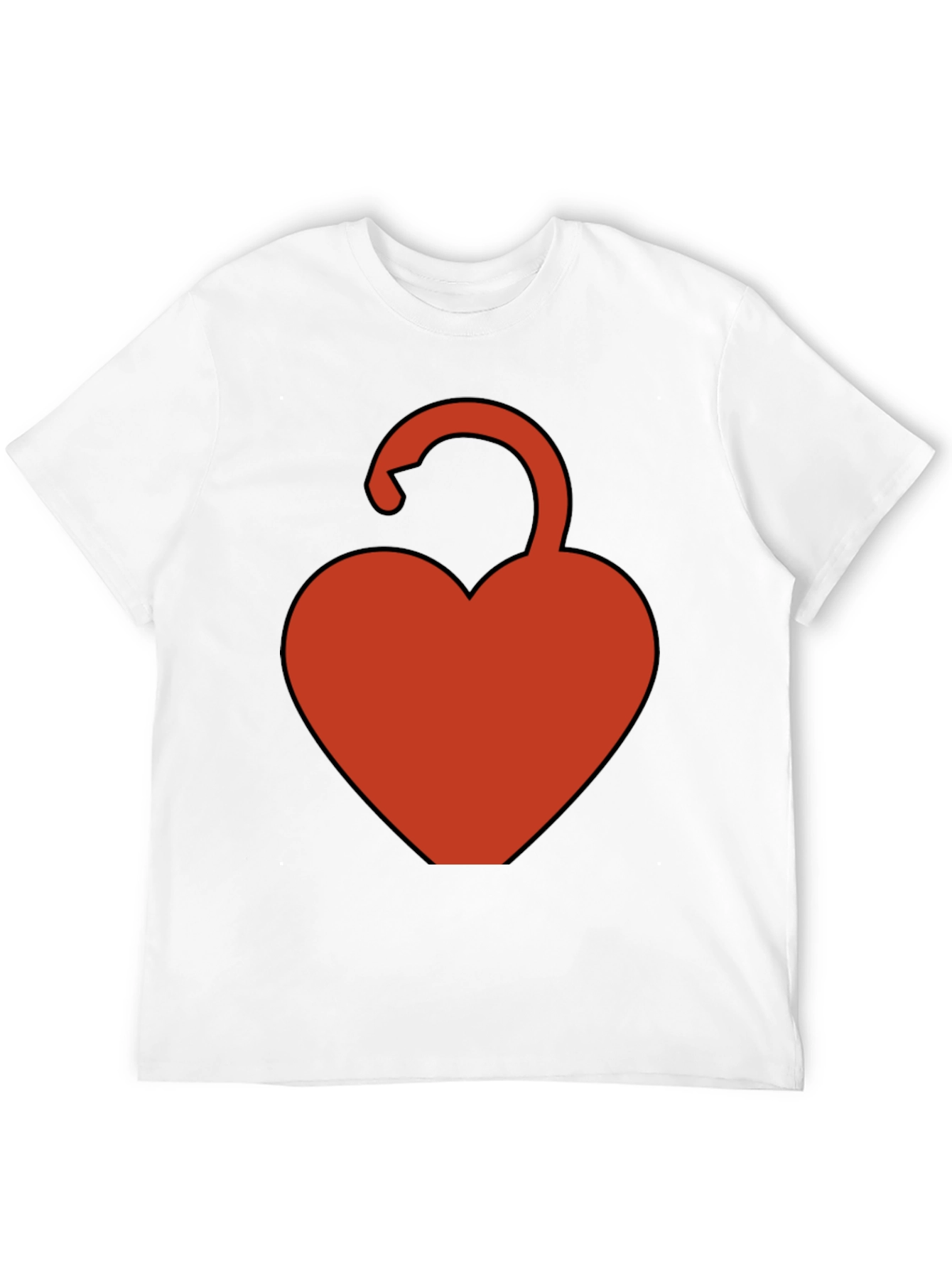 Black Heart Lock Graphic Tee - Black Casual Shirt view 12