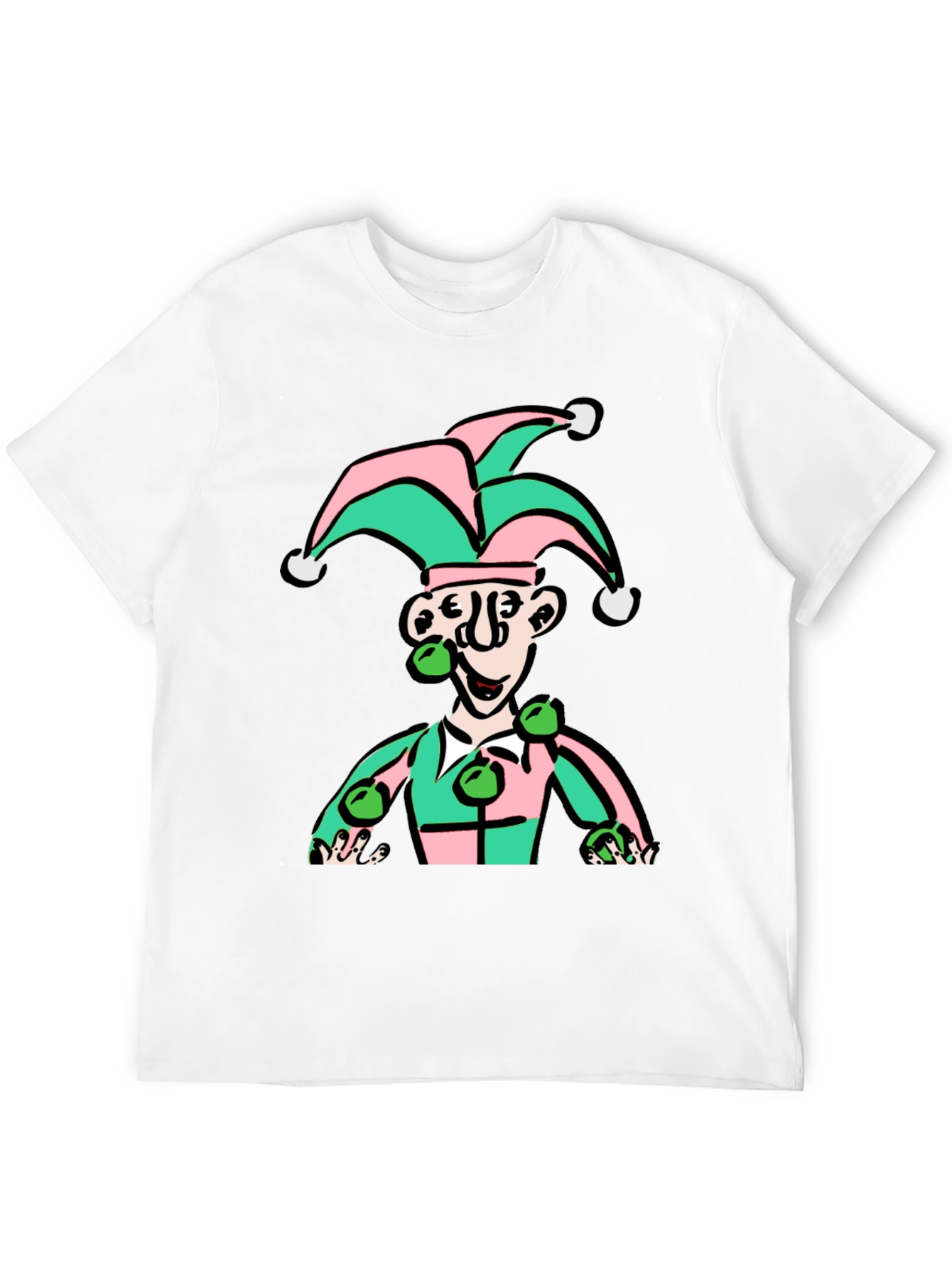 Black Jester Graphic T-Shirt - Playful & Unique Design view 12