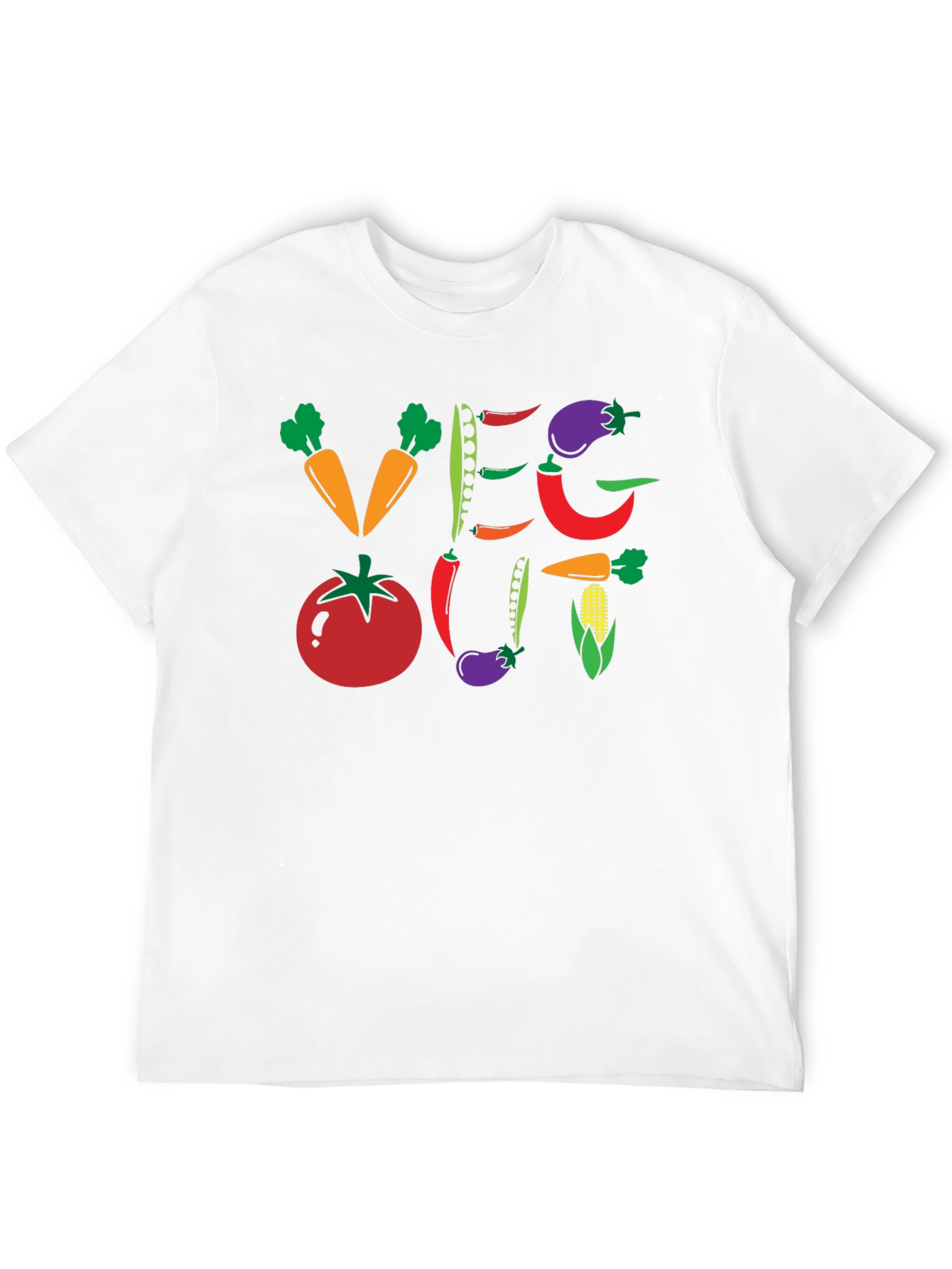 Black Veg Out Graphic T-Shirt - Black Vegan Tee view 12