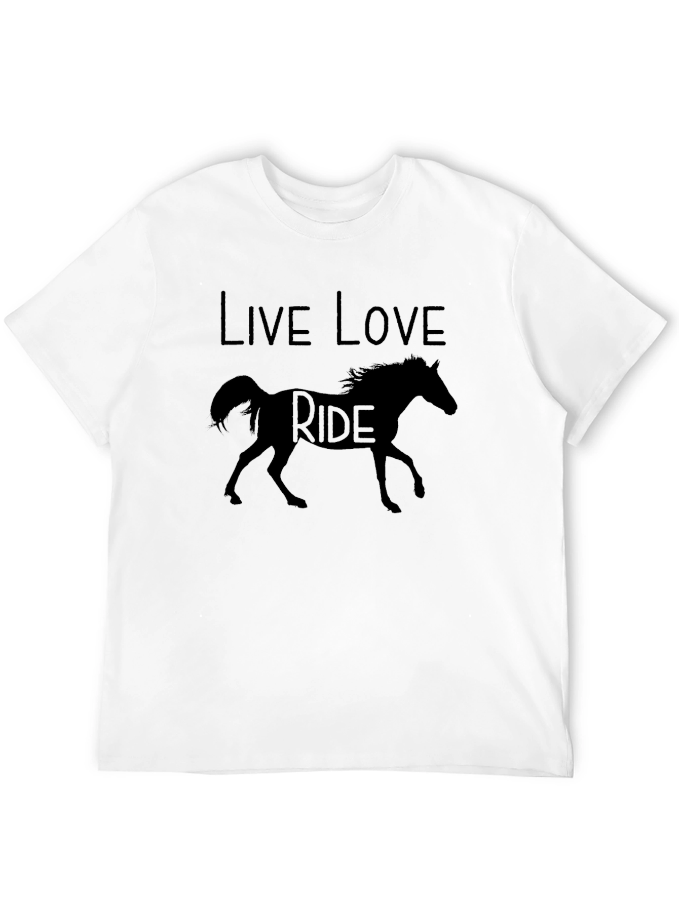 Black Live Love Ride Horse Graphic T-Shirt view 12