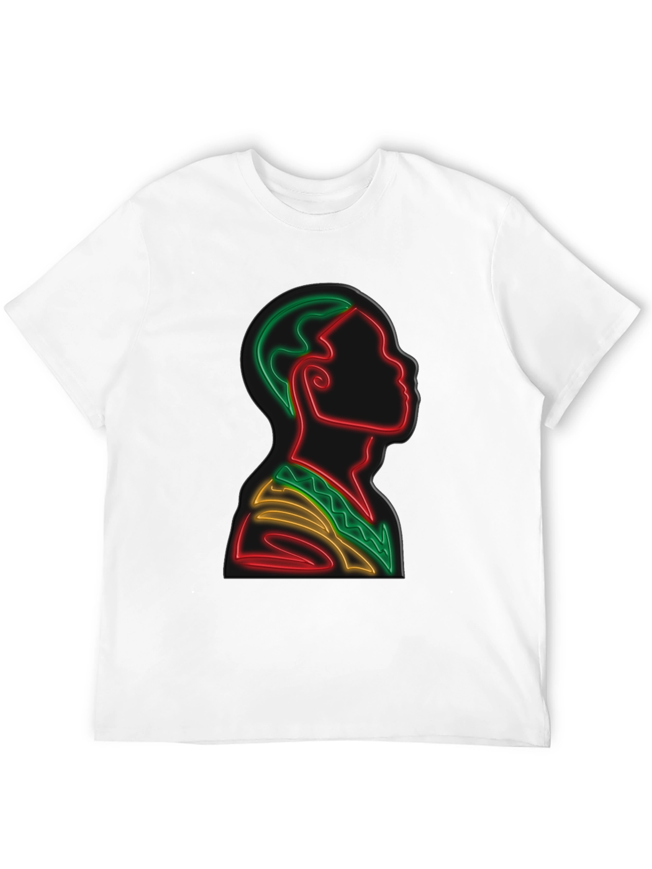 Black Neon Portrait Graphic Tee - Black view 12