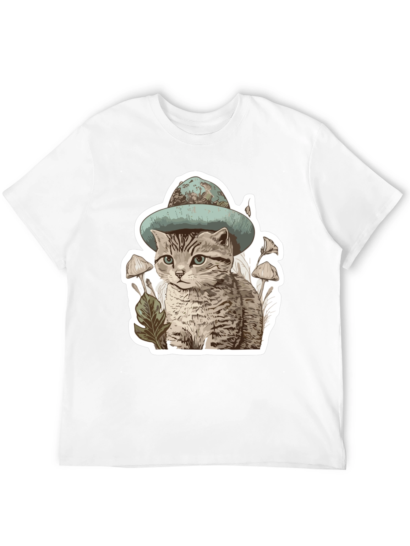 Black Cat in Hat T-Shirt - Funky Graphic Tee view 12