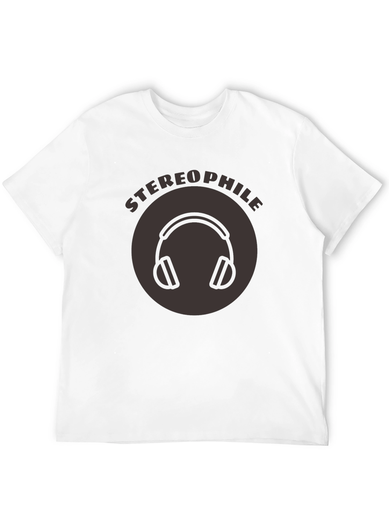 Black Stereophile Headphone Graphic Tee view 12