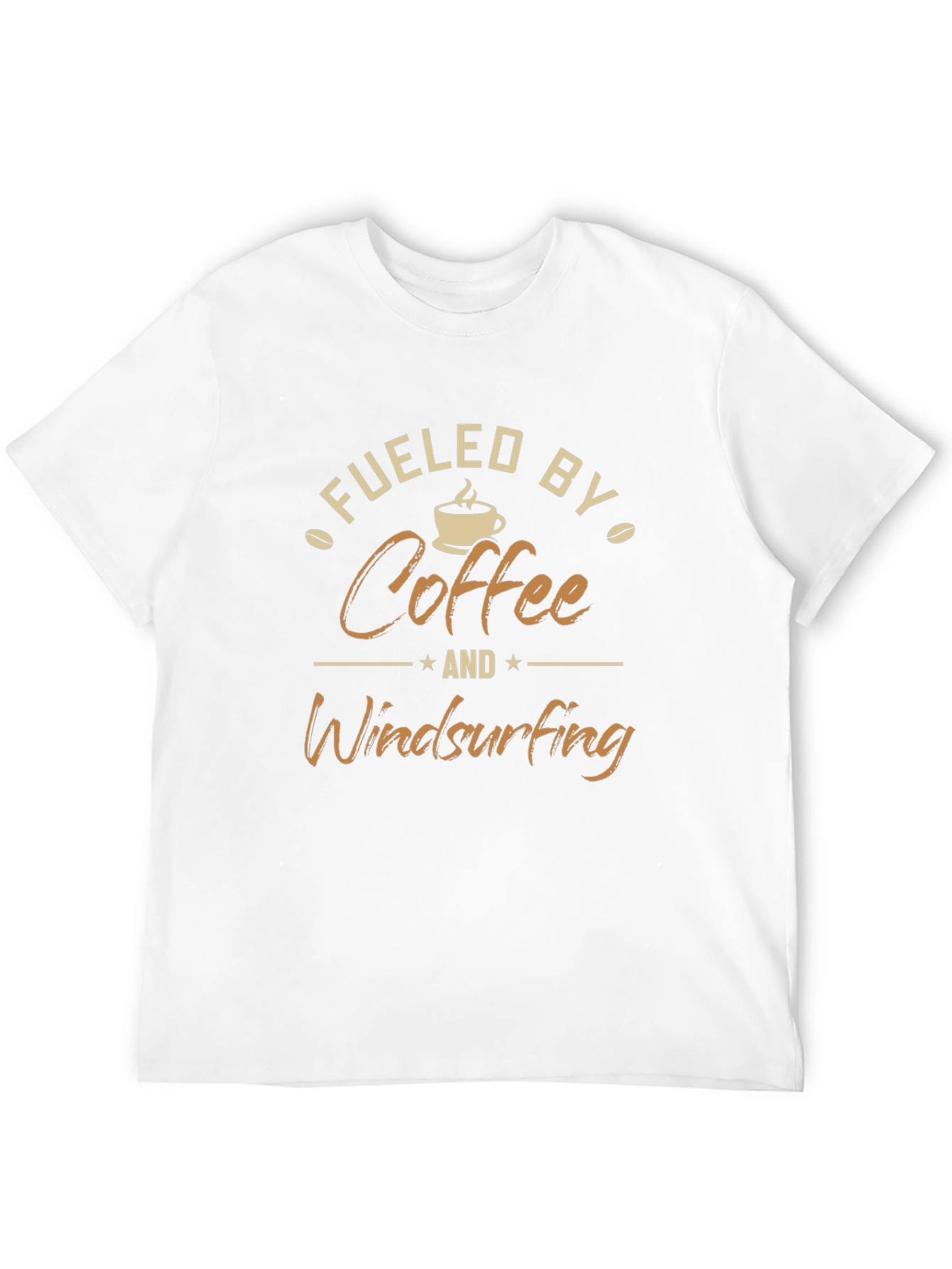 Black Fueled by Coffee and Windsurfing T-Shirt view 12