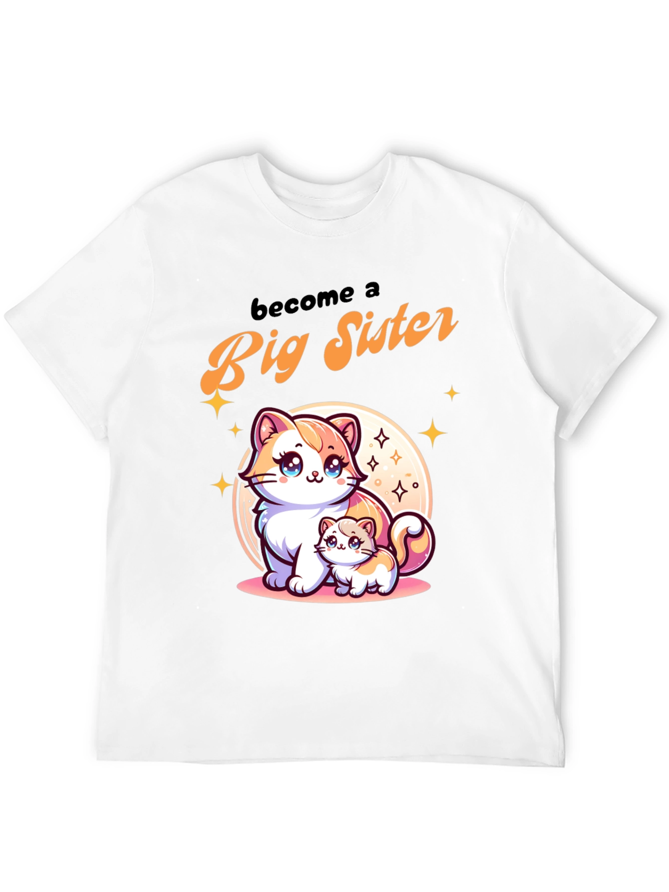 Black Big Sister Cat T-Shirt view 12