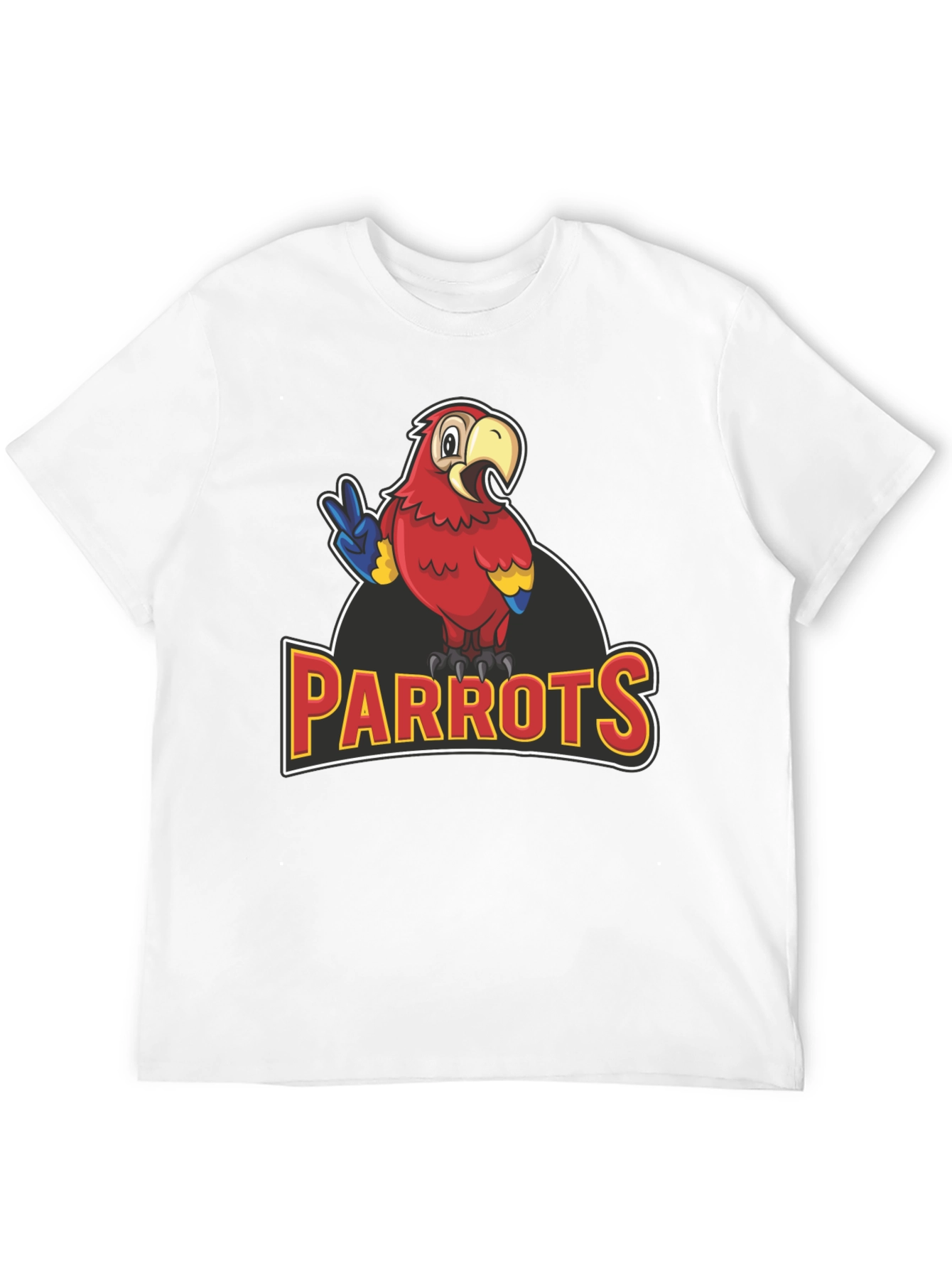 Black Parrots T-Shirt - Black Graphic Tee for Parrot Lovers view 12