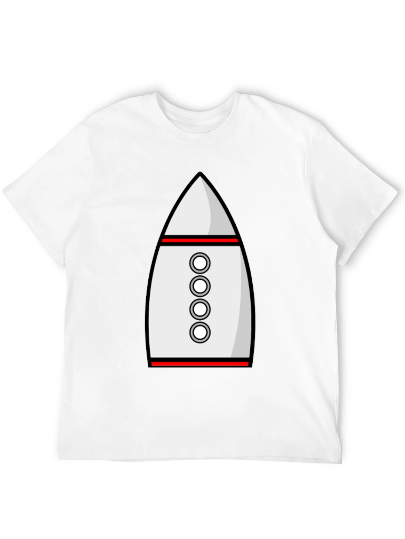 Black Rocket T-Shirt - Black Crew Neck Cotton Blend Tee view 12