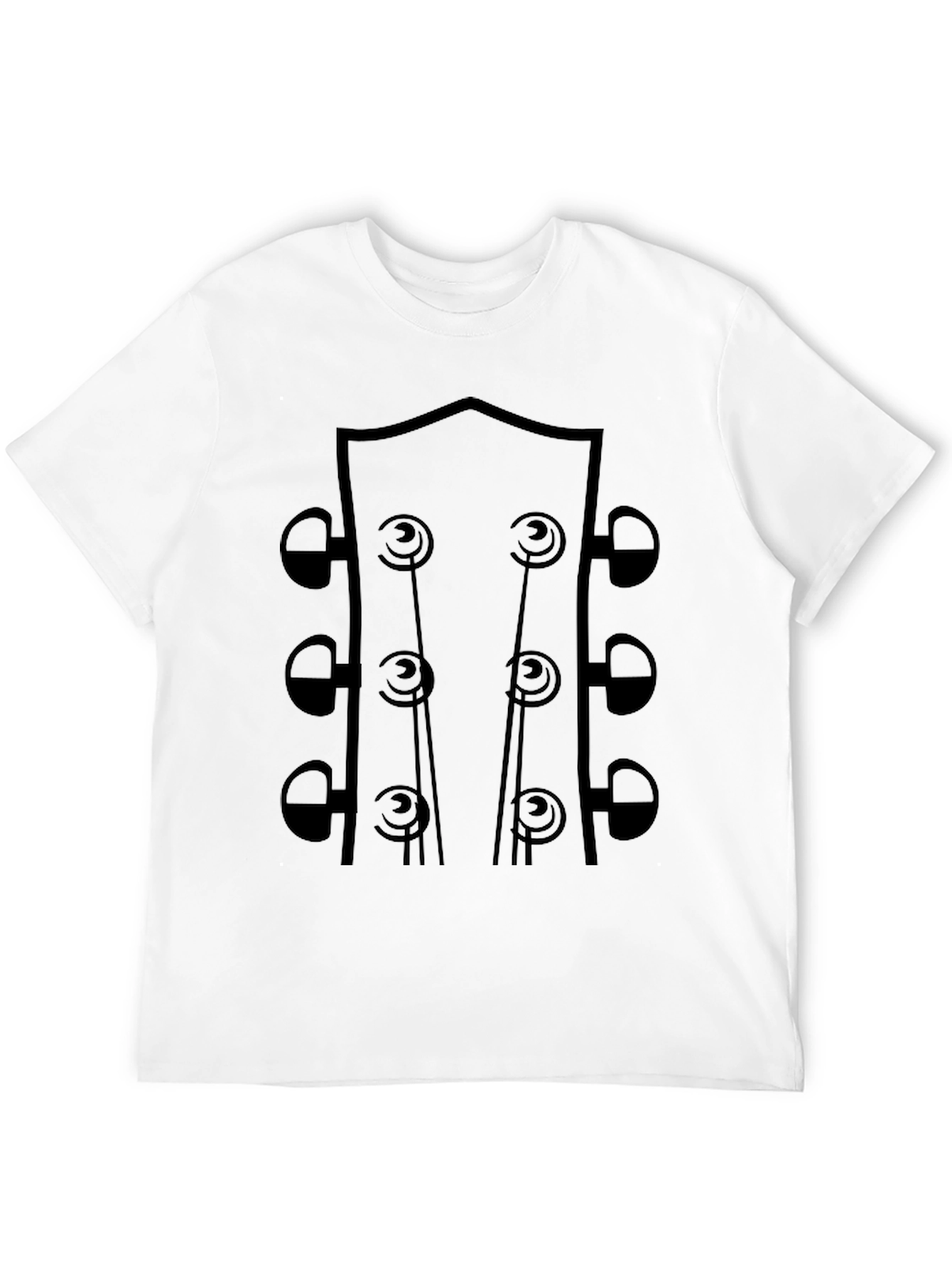 Black Guitar Headstock Graphic Tee - Black view 12