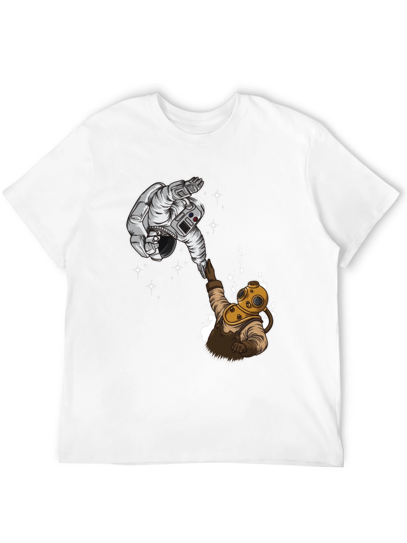 Black Astronaut & Diver T-Shirt - Space & Ocean United view 12