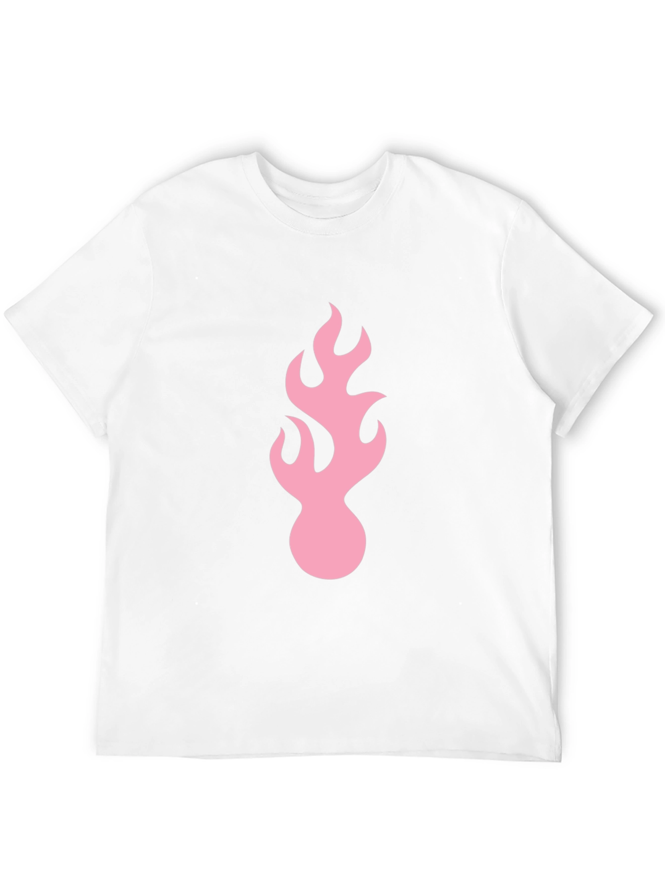 Black Black Tee with Pink Flame Graphic view 12