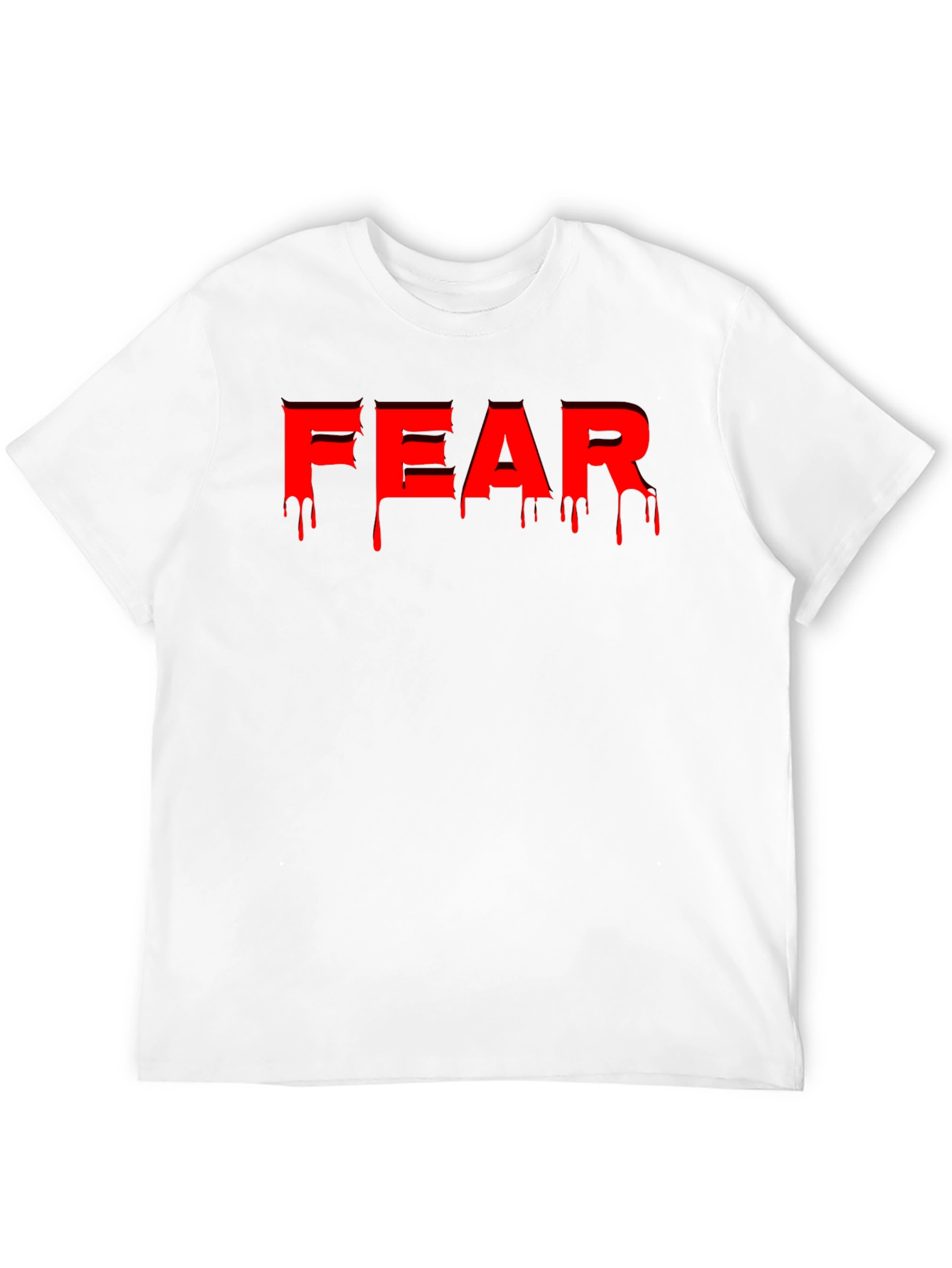 Black Fear Drip Graphic Tee - Men's Black T-Shirt view 12
