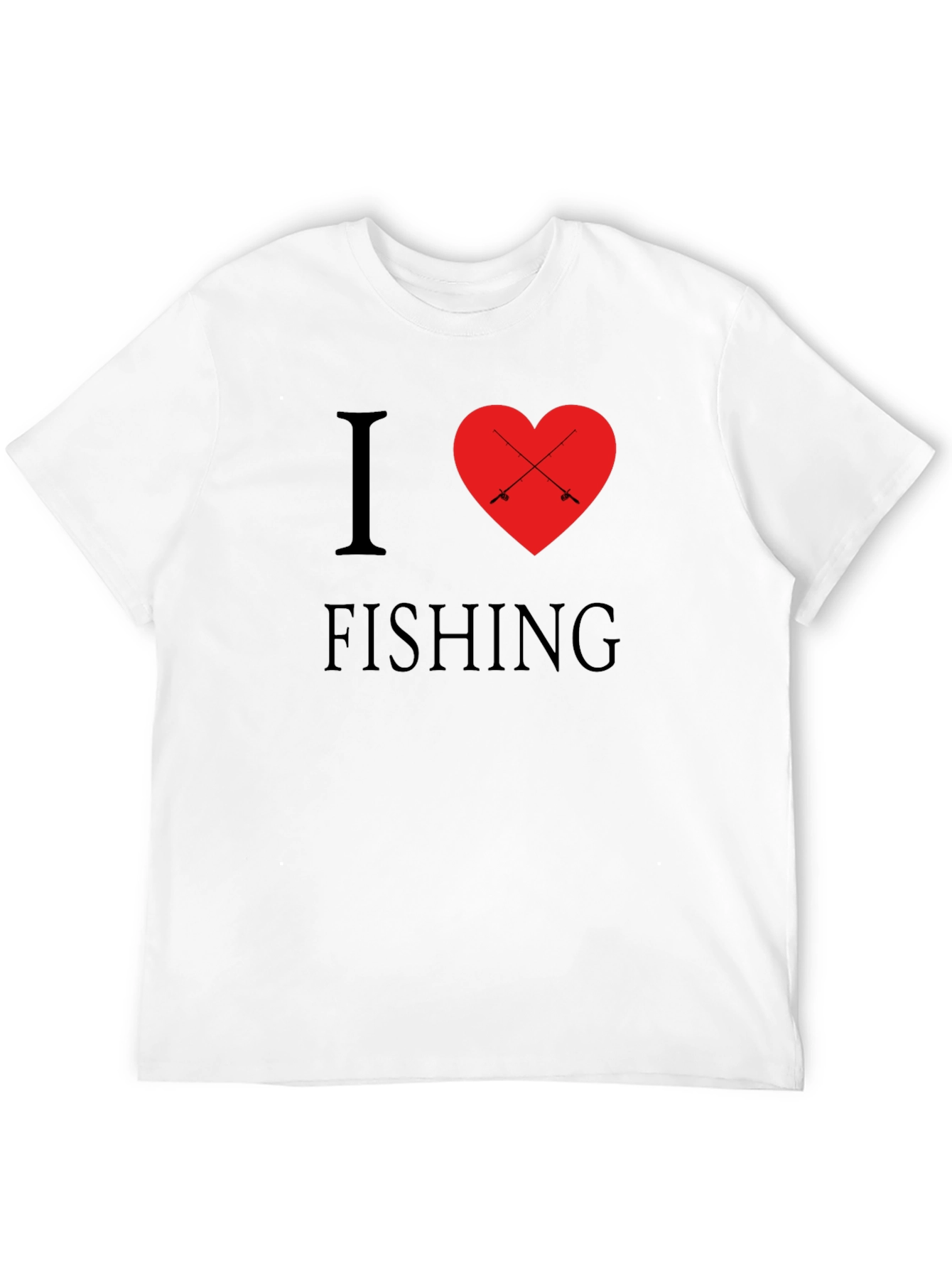 Black I Love Fishing T-Shirt - Black, Crew Neck, Graphic Tee view 12