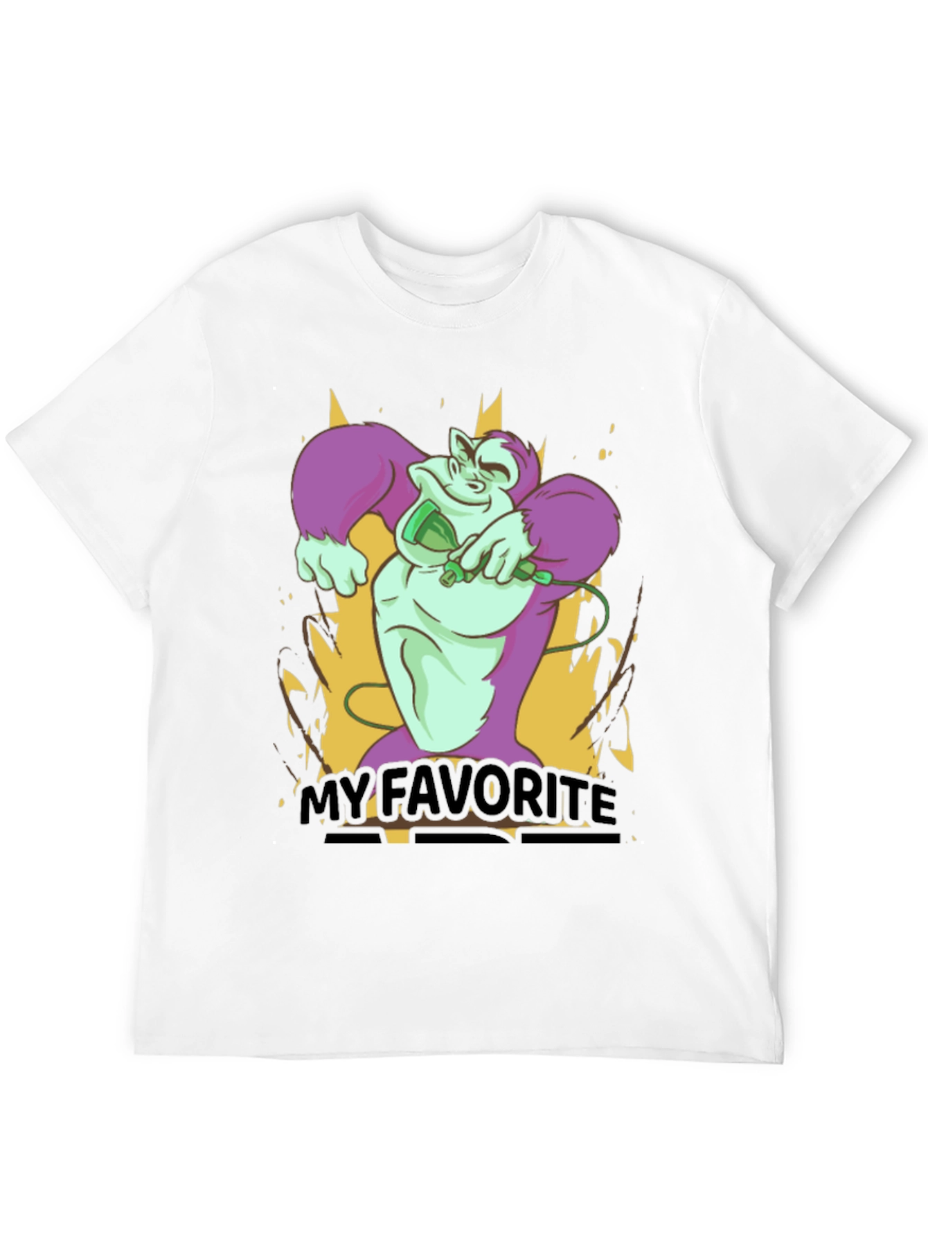 Black My Favorite Vape T-Shirt view 12