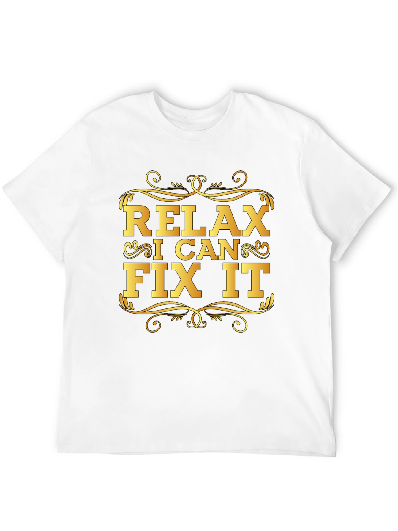 Black Relax I Can Fix It T-Shirt - Funny Graphic Tee view 12
