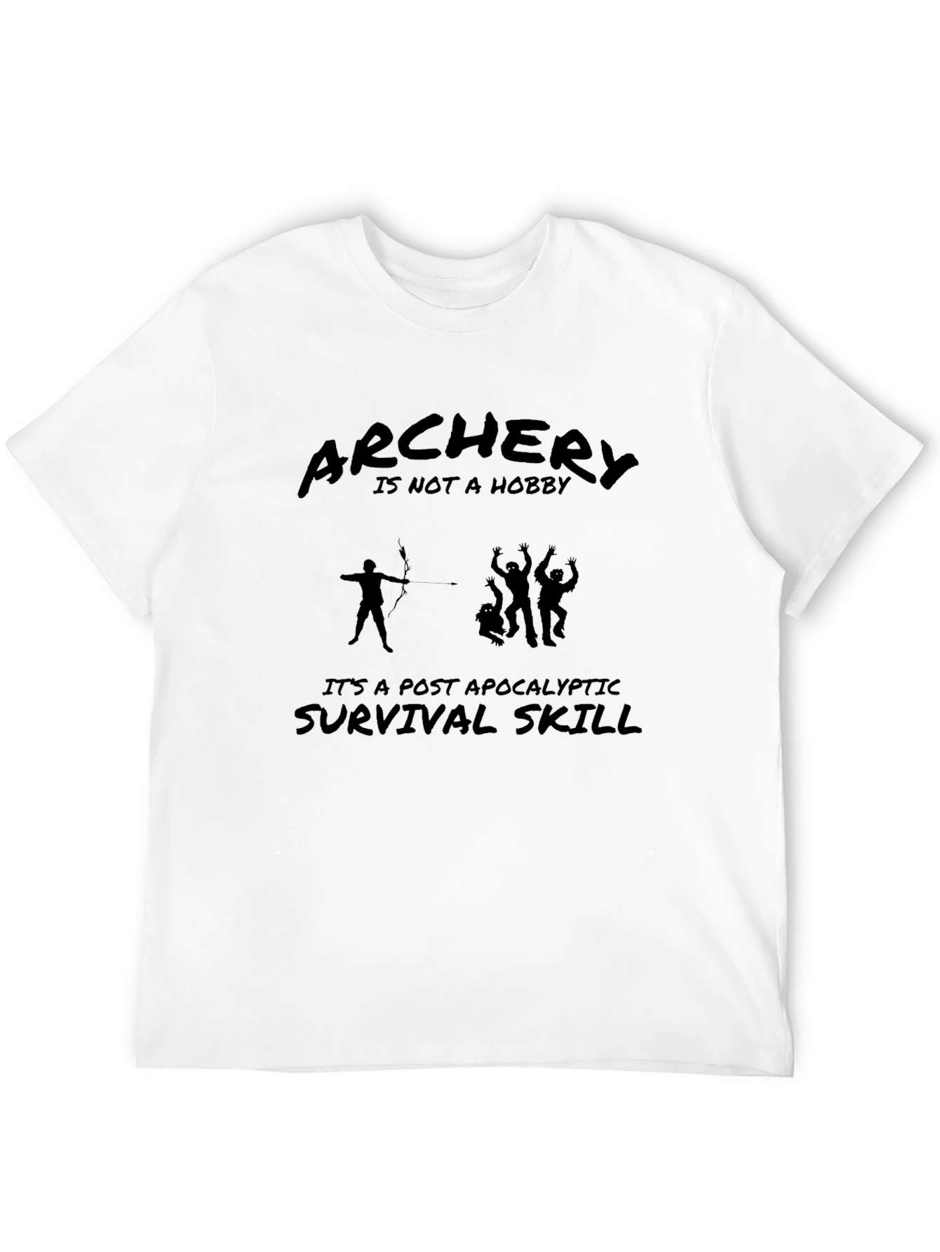 Black Archery Survival Skill Graphic T-Shirt view 12