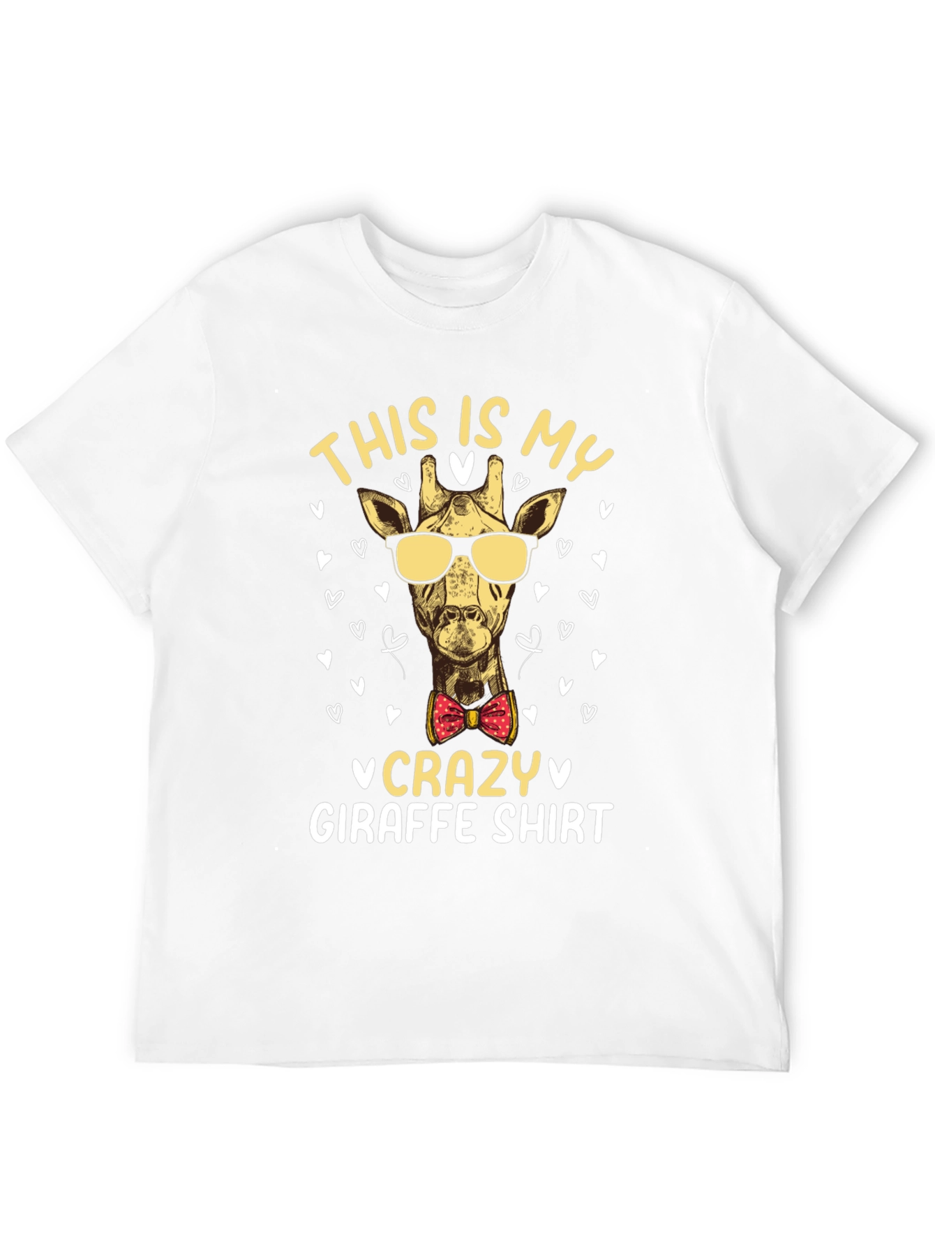 Black Crazy Giraffe T-Shirt - Novelty Animal Tee view 12
