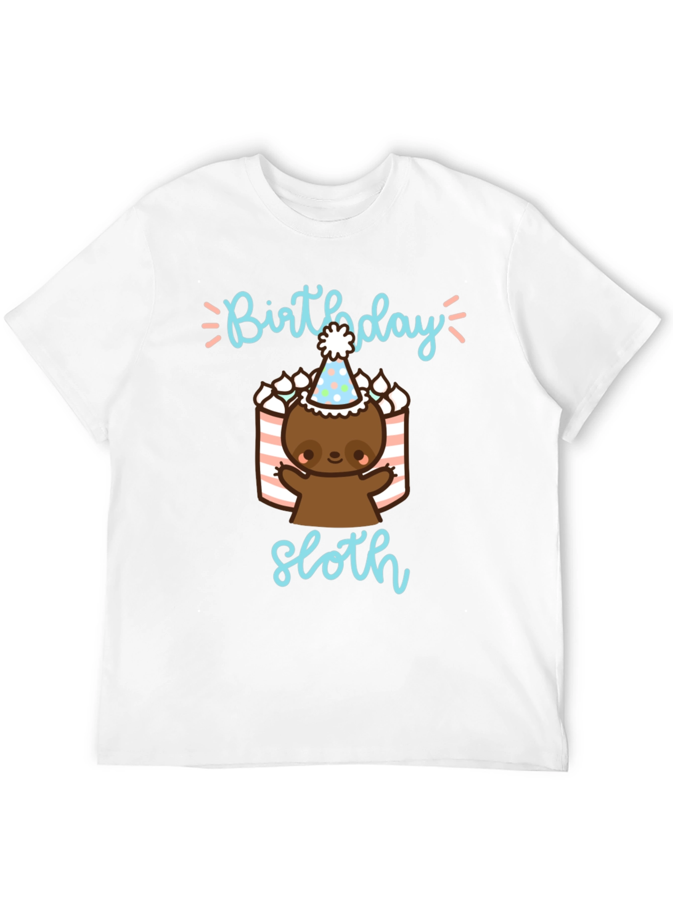Black Birthday Sloth T-Shirt view 12