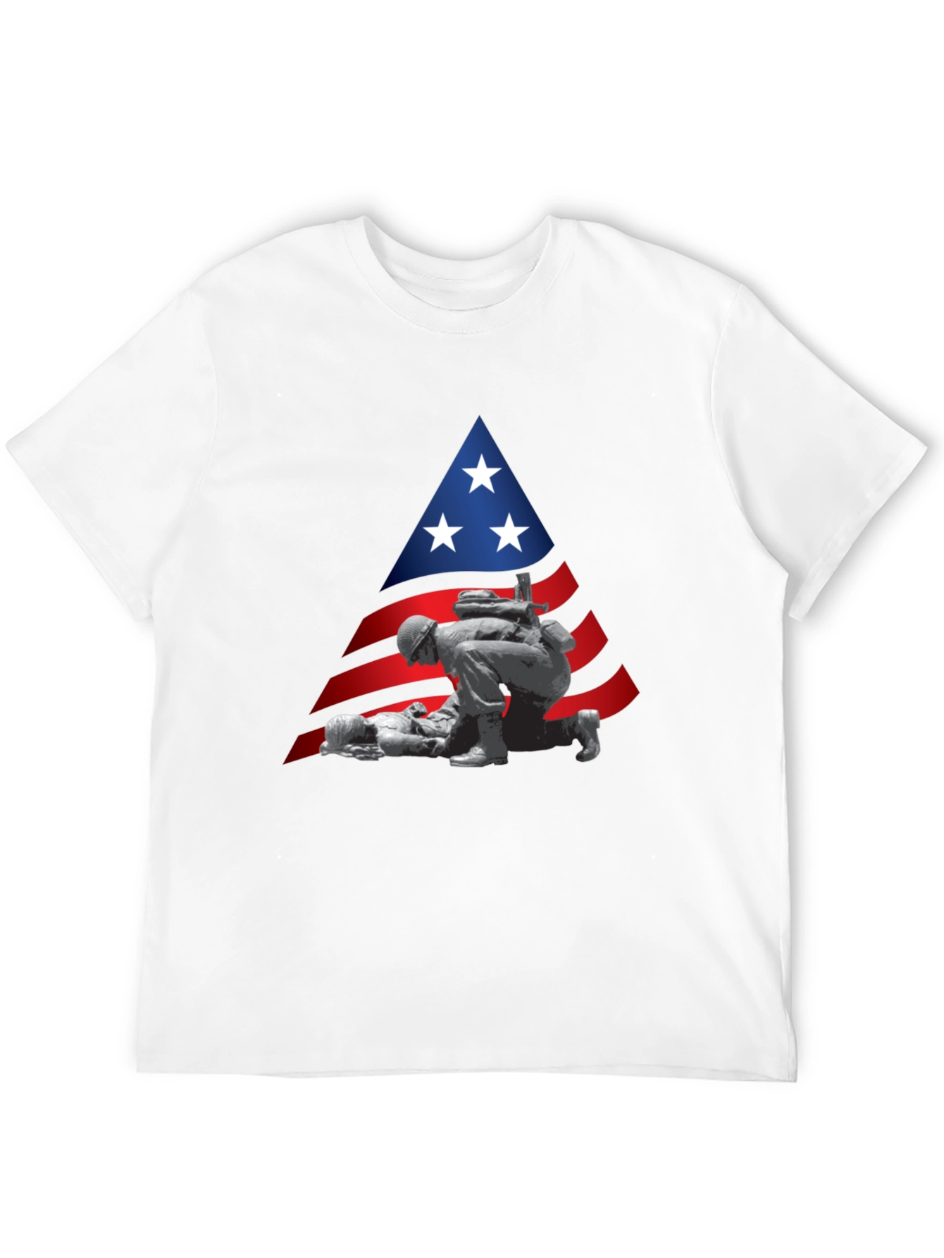 Black Patriotic Soldier T-Shirt - Support Our Troops! view 12