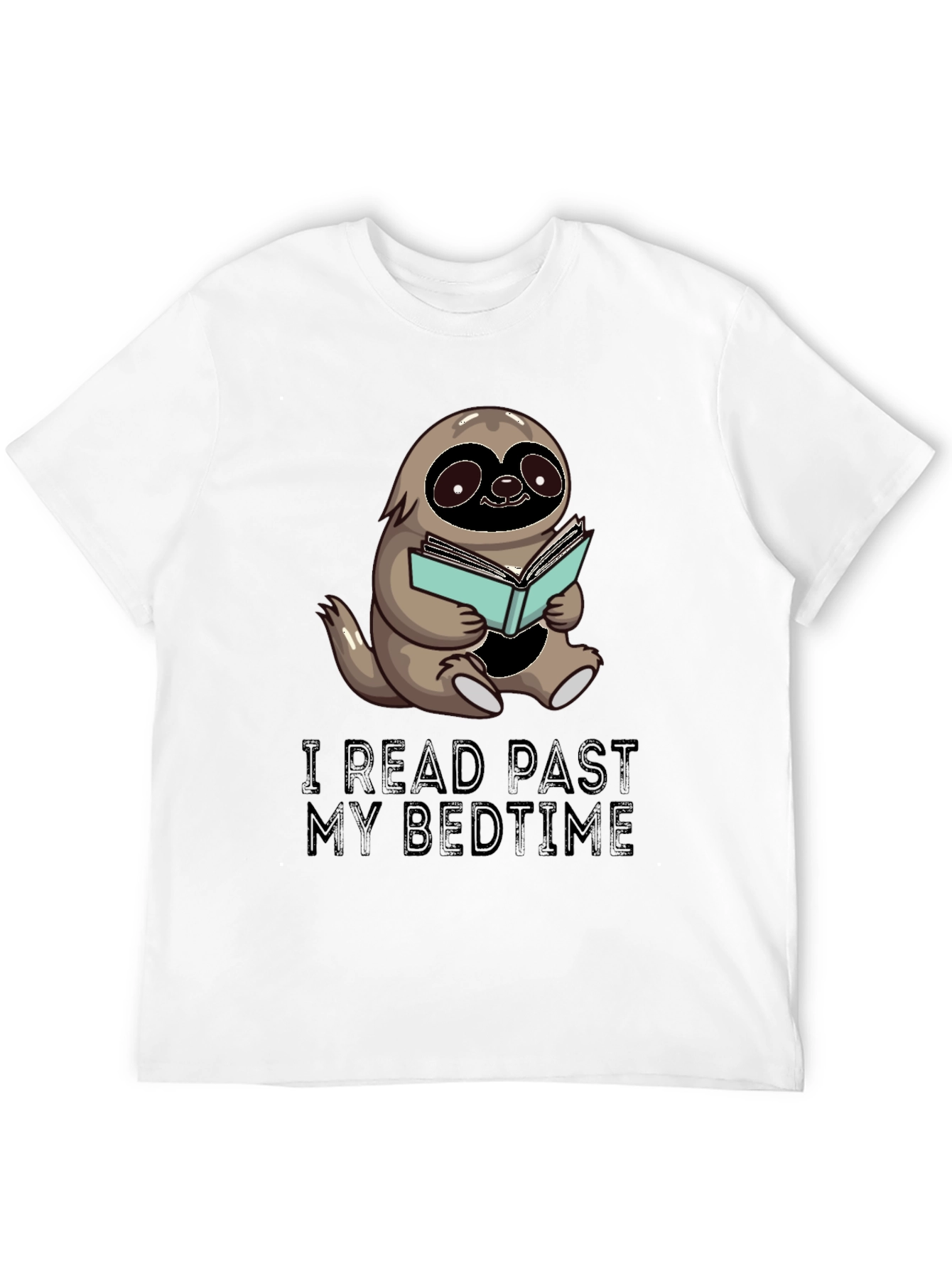 Black Sloth Reading T-Shirt - I Read Past My Bedtime view 12