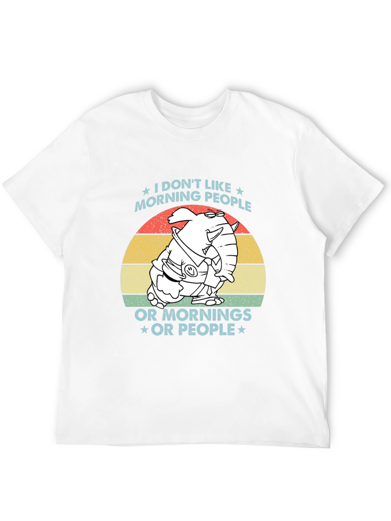 Black Funny "I Don't Like Morning People" Graphic Tee view 12